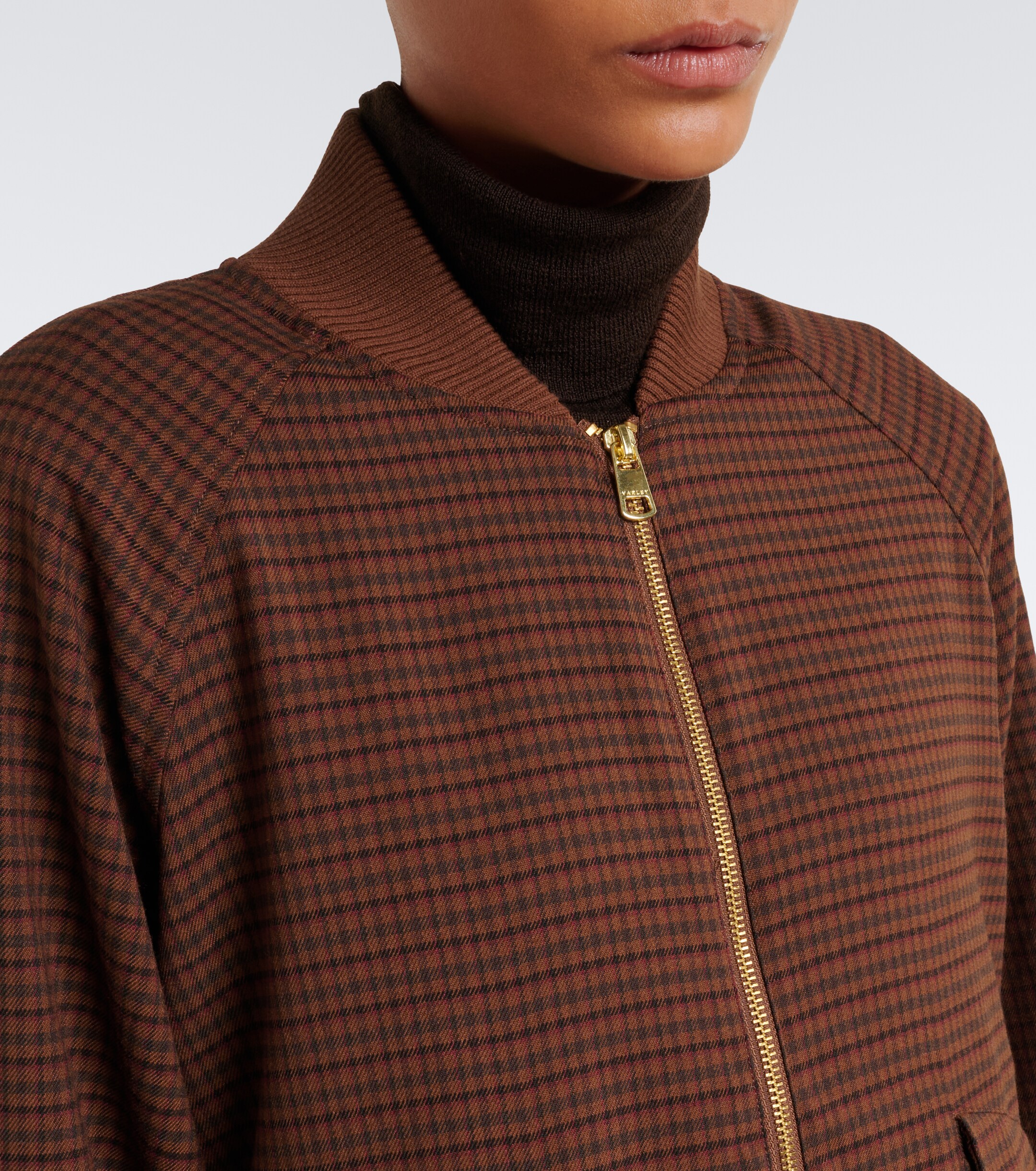 Varley Varley Keagan checked twill bomber jacket