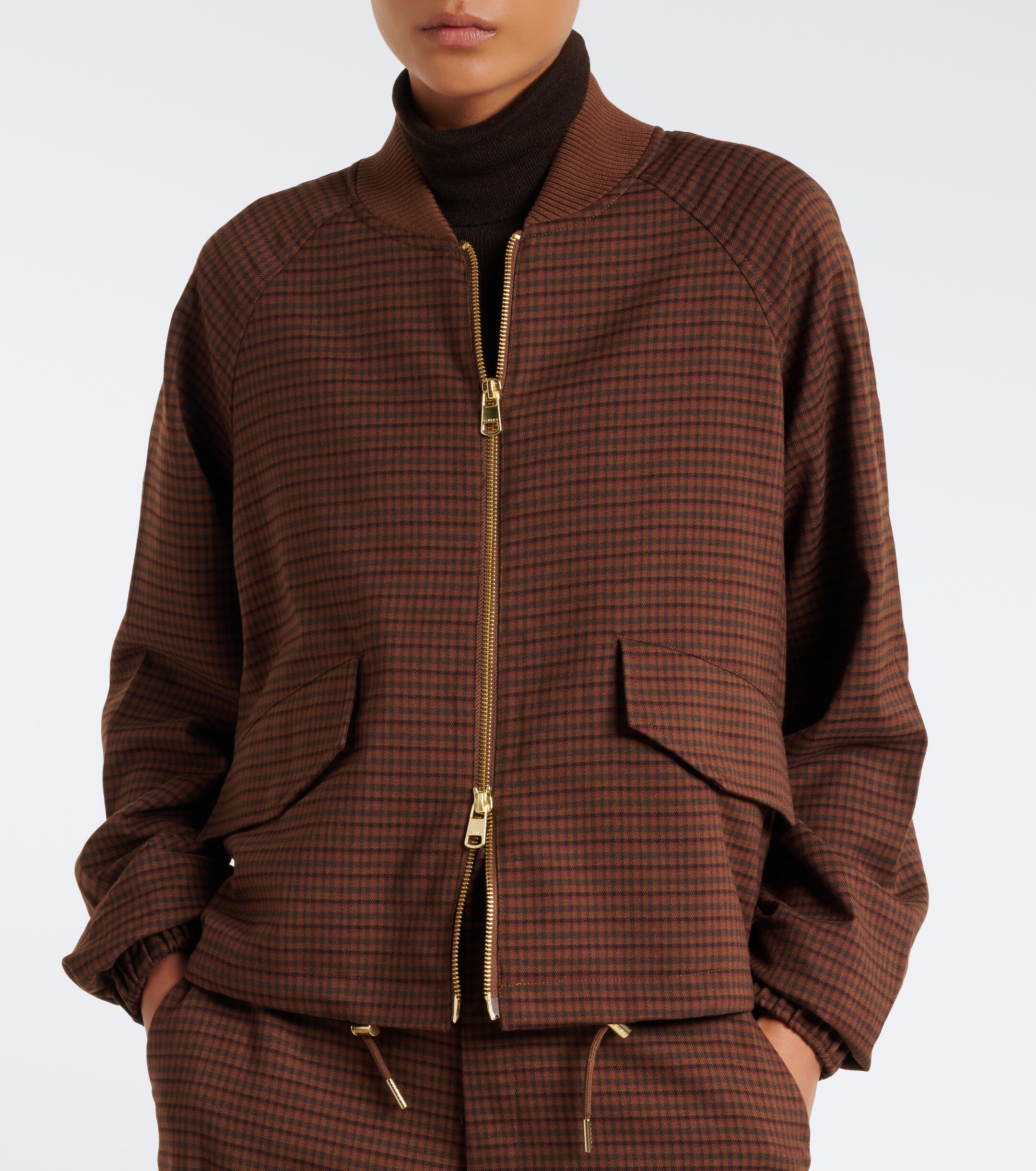 Varley Varley Keagan checked twill bomber jacket