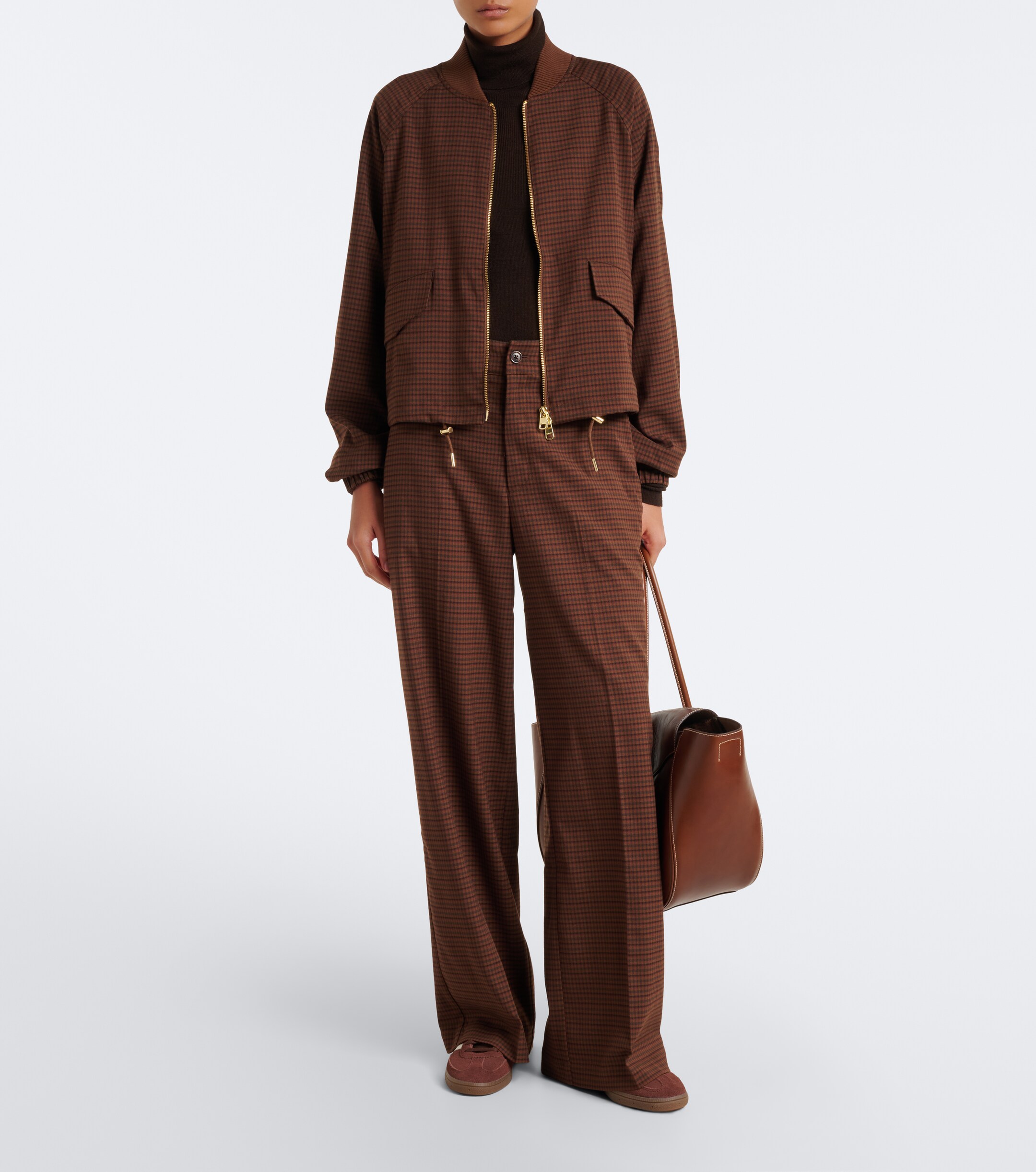 Varley Varley Keagan checked twill bomber jacket