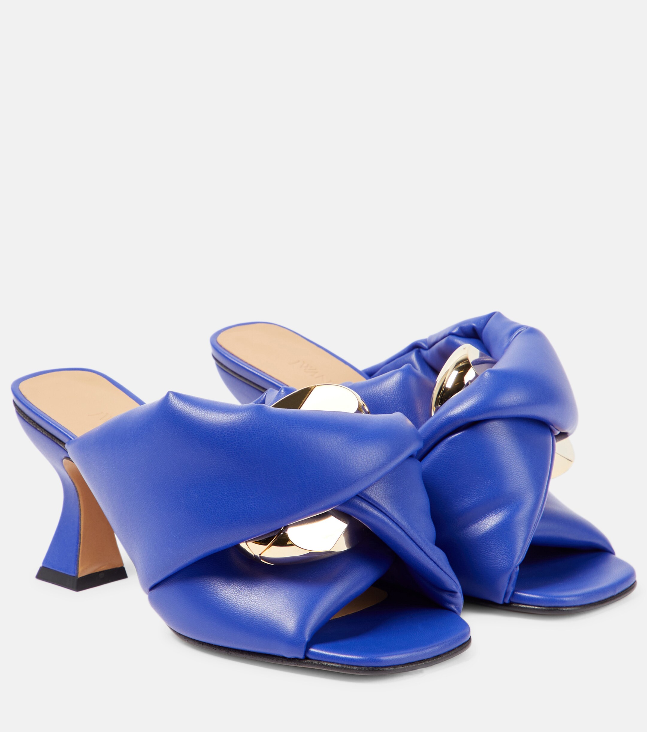Jw Anderson Chain Twist faux leather mules