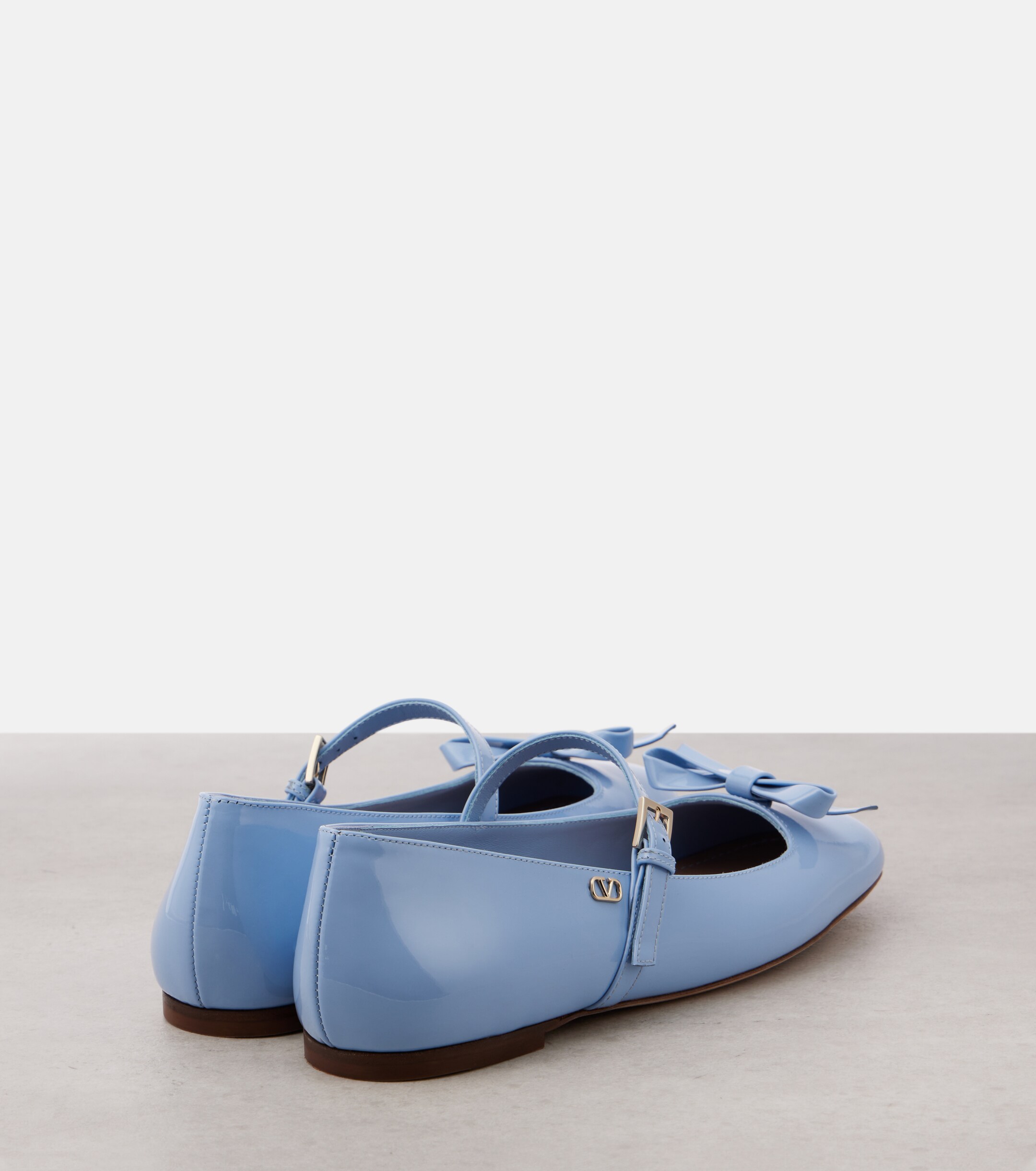 Valentino Garavani Romance Bow patent leather Mary Jane flats