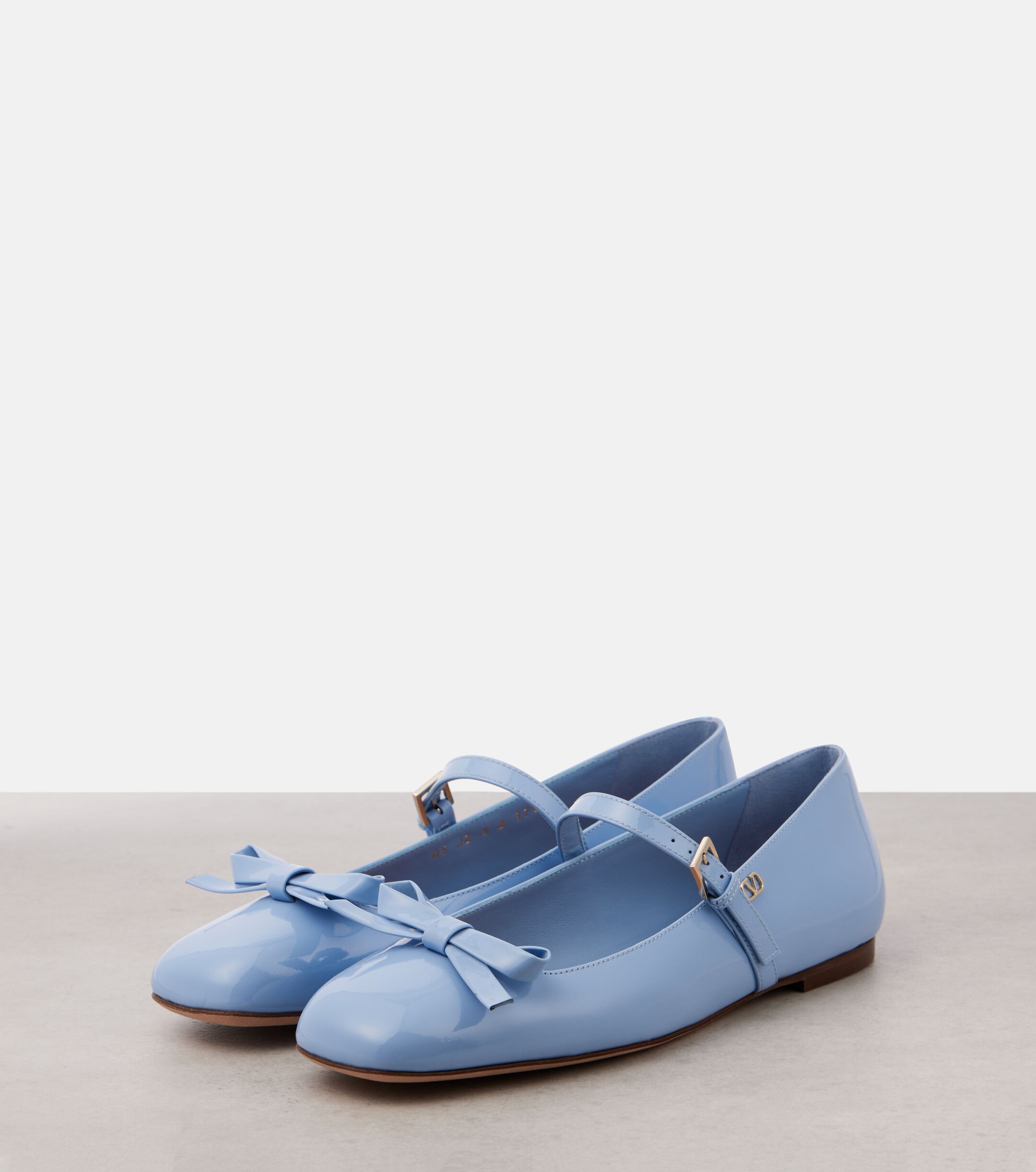 Valentino Garavani Romance Bow patent leather Mary Jane flats