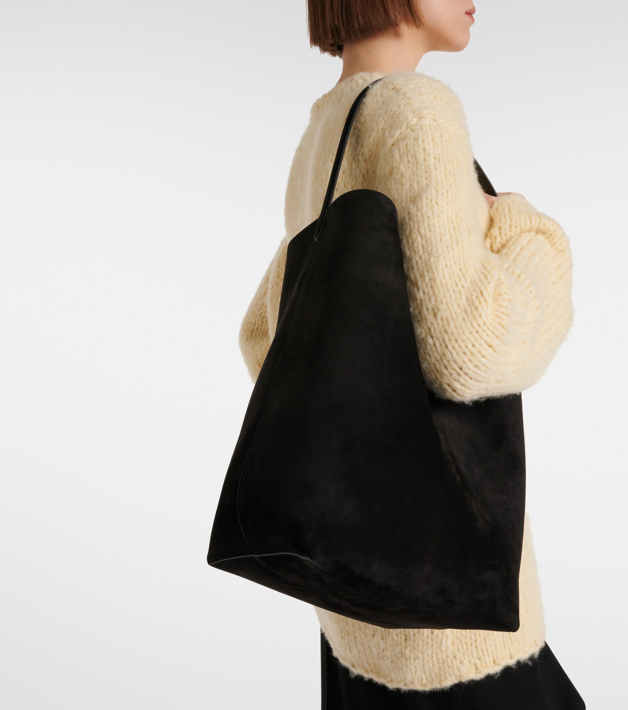 The Row N/S Park Large suede tote bag