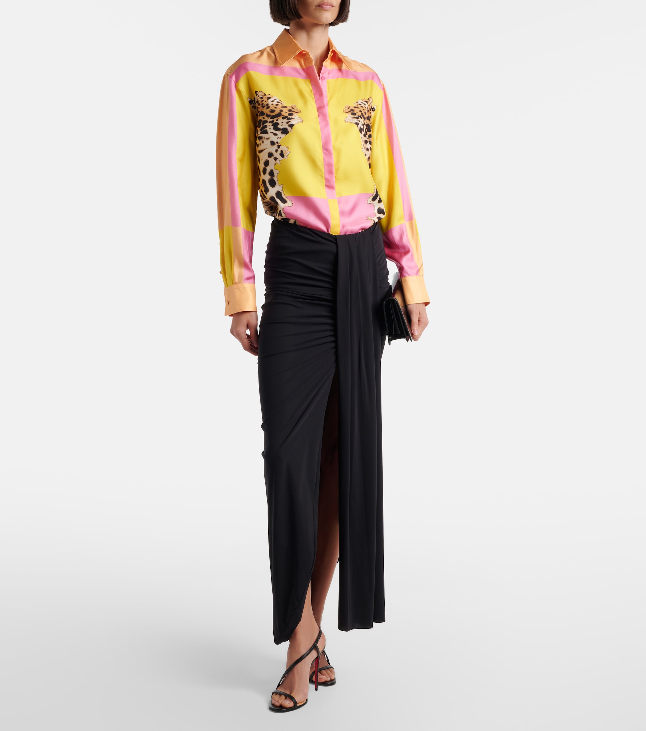 ROBERTO CAVALLI Draped midi skirt