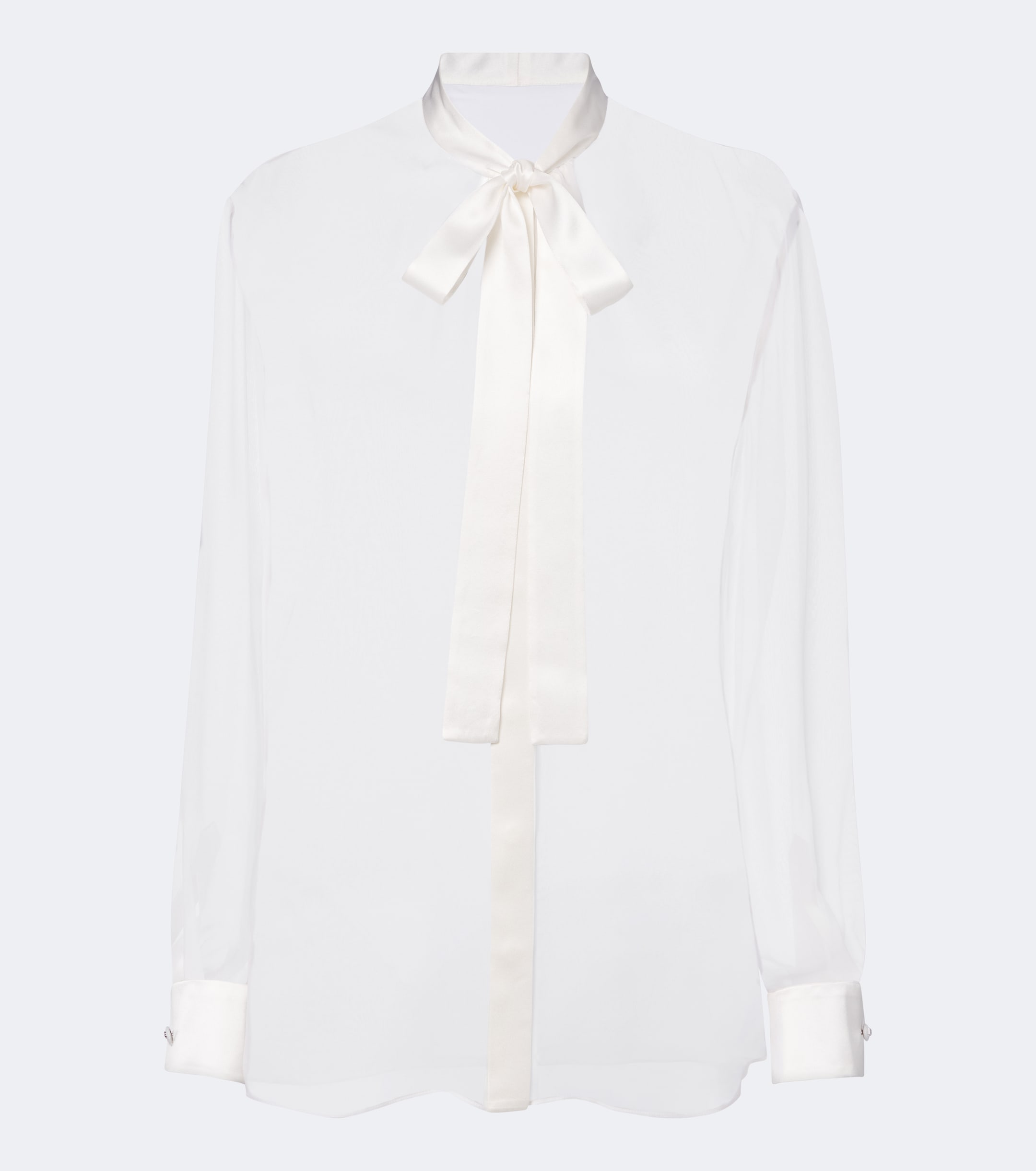 Dolce&Gabbana Dolce & Gabbana Bow-detail silk chiffon blouse