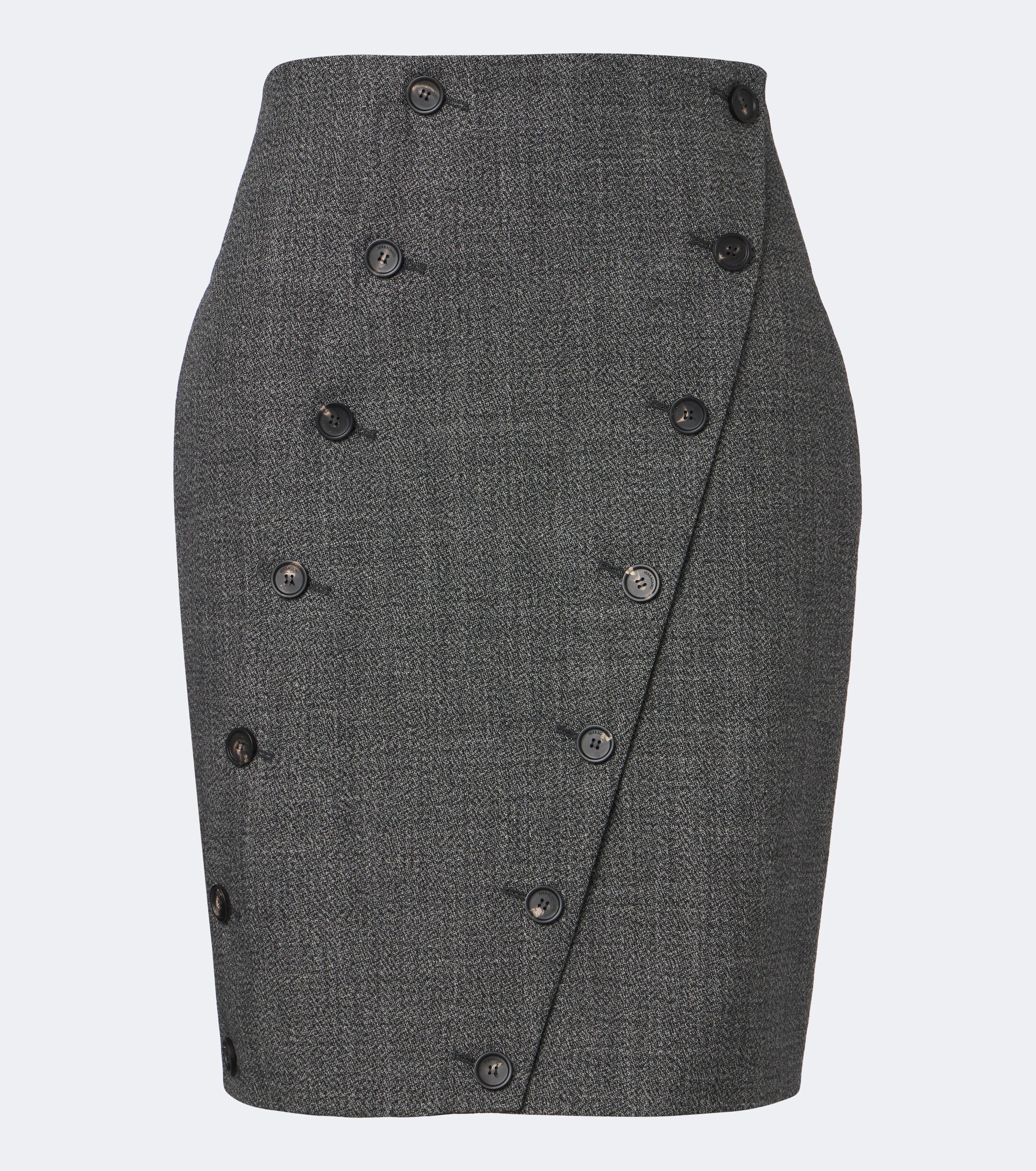 Ferragamo Ferragamo Paneled virgin wool midi skirt
