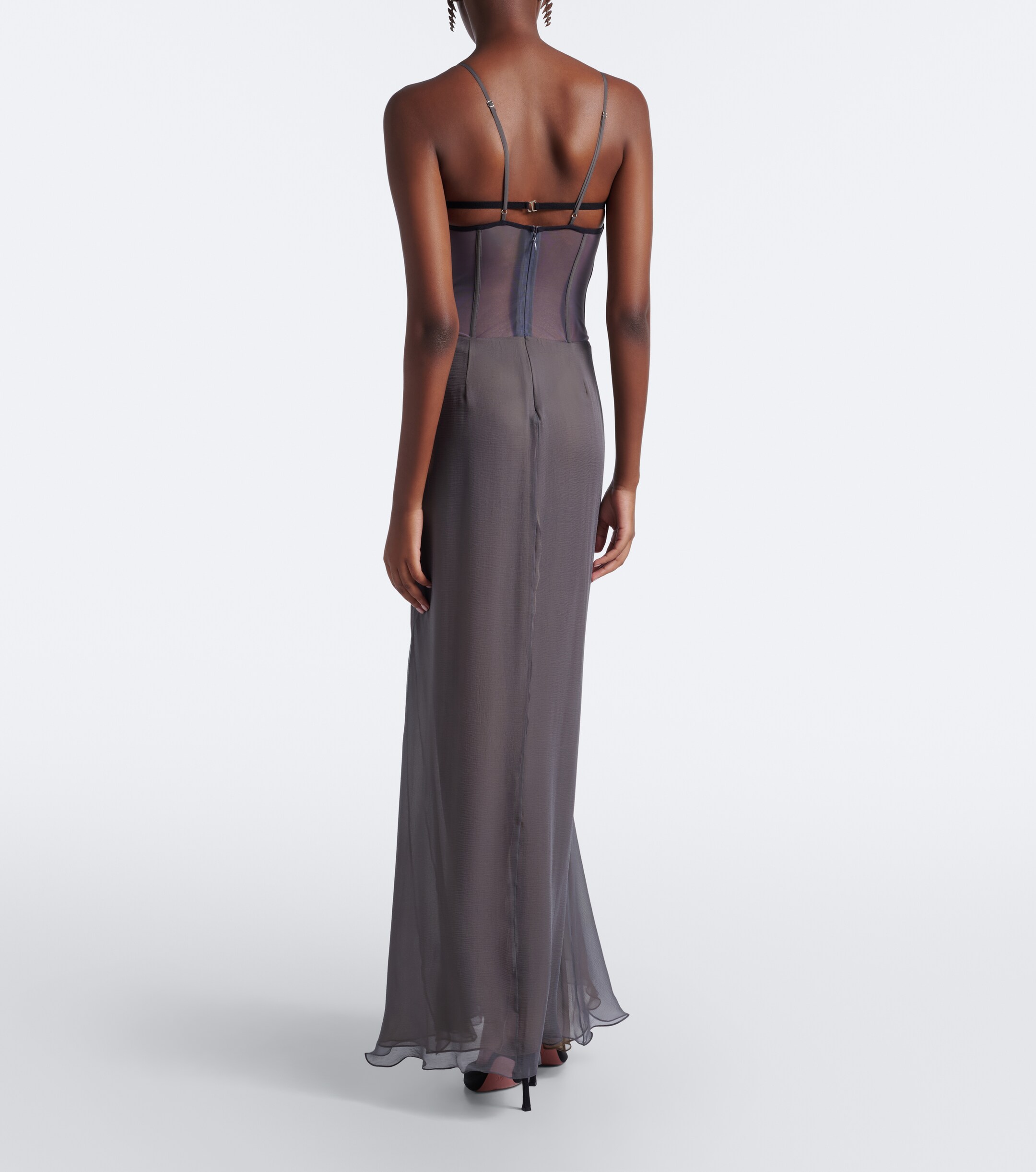 Nensi Dojaka Nensi Dojaka Cutout sheer silk gown