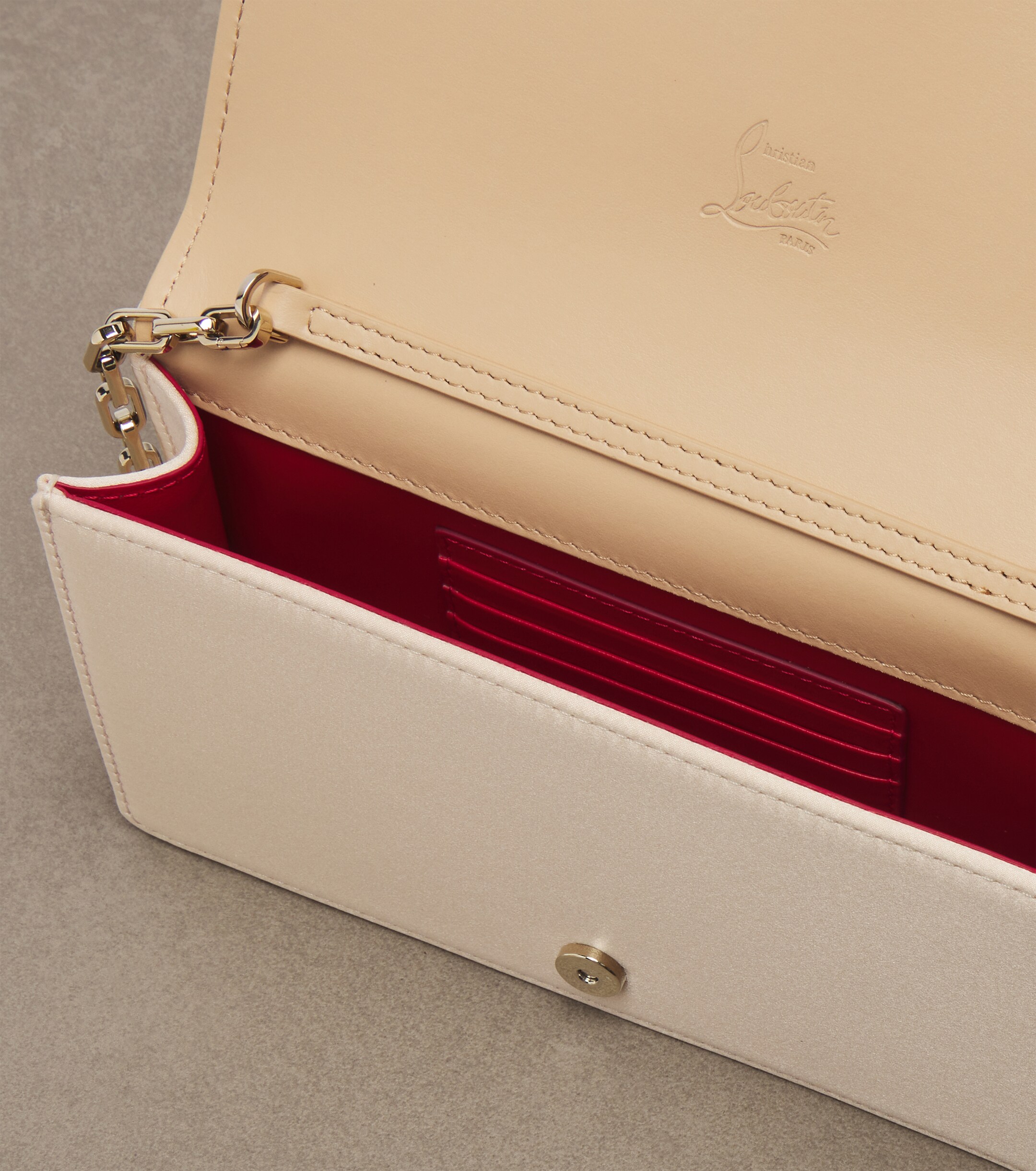 CHRISTIAN LOUBOUTIN Christian Louboutin Bettina Small lace crêpe satin clutch