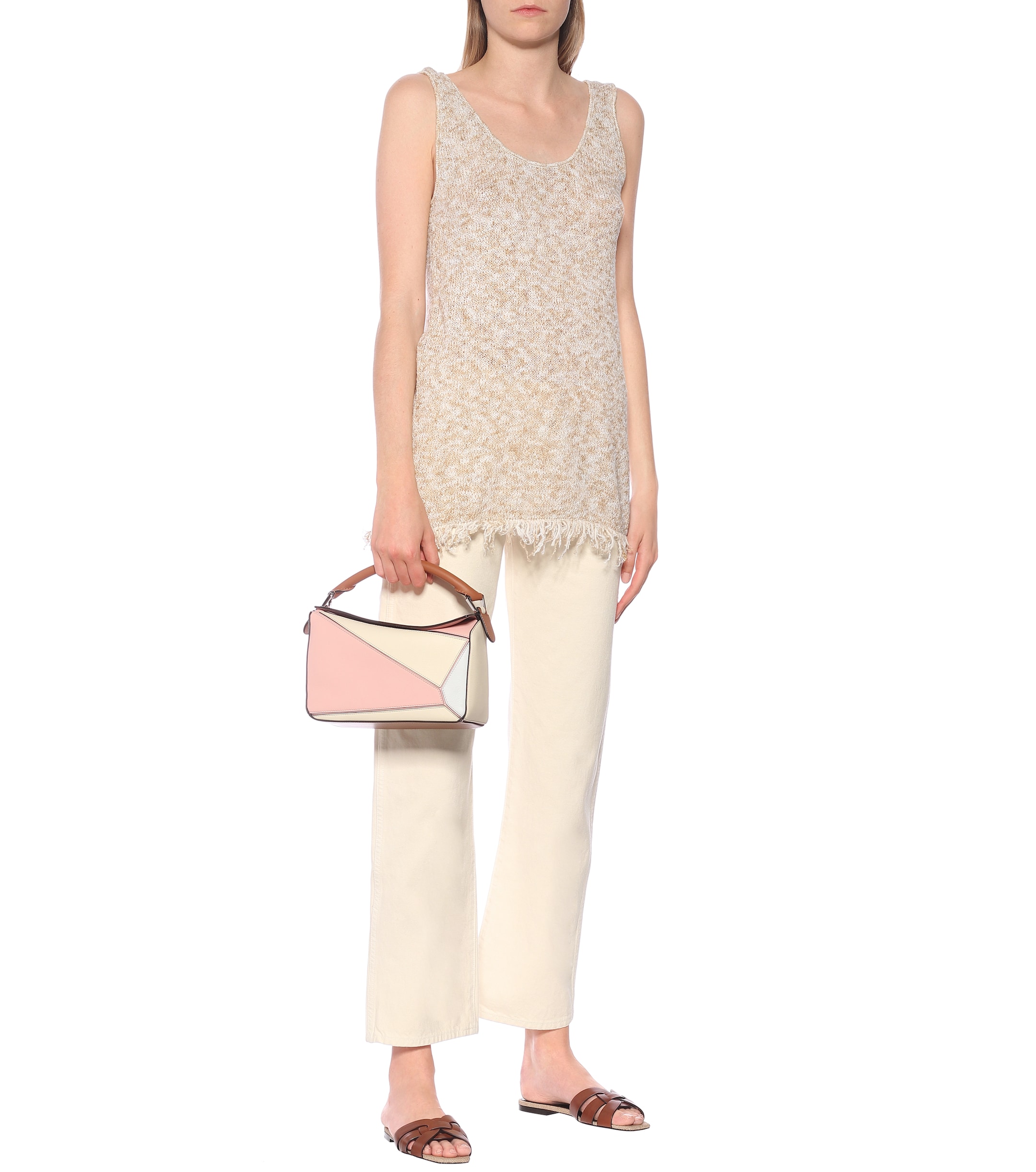 Alanui Cotton-blend knit tank top