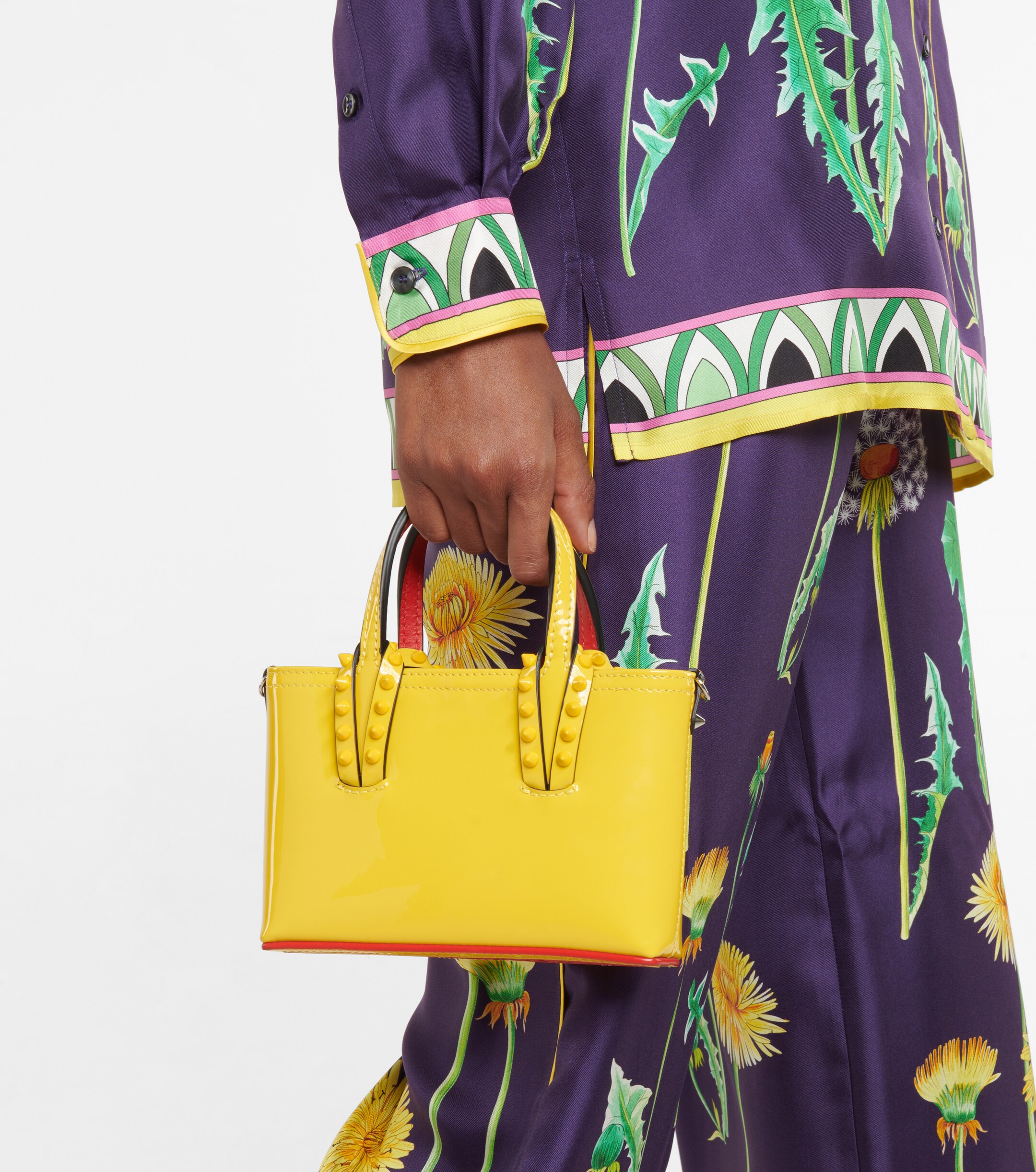CHRISTIAN LOUBOUTIN Cabata Nano patent leather tote bag