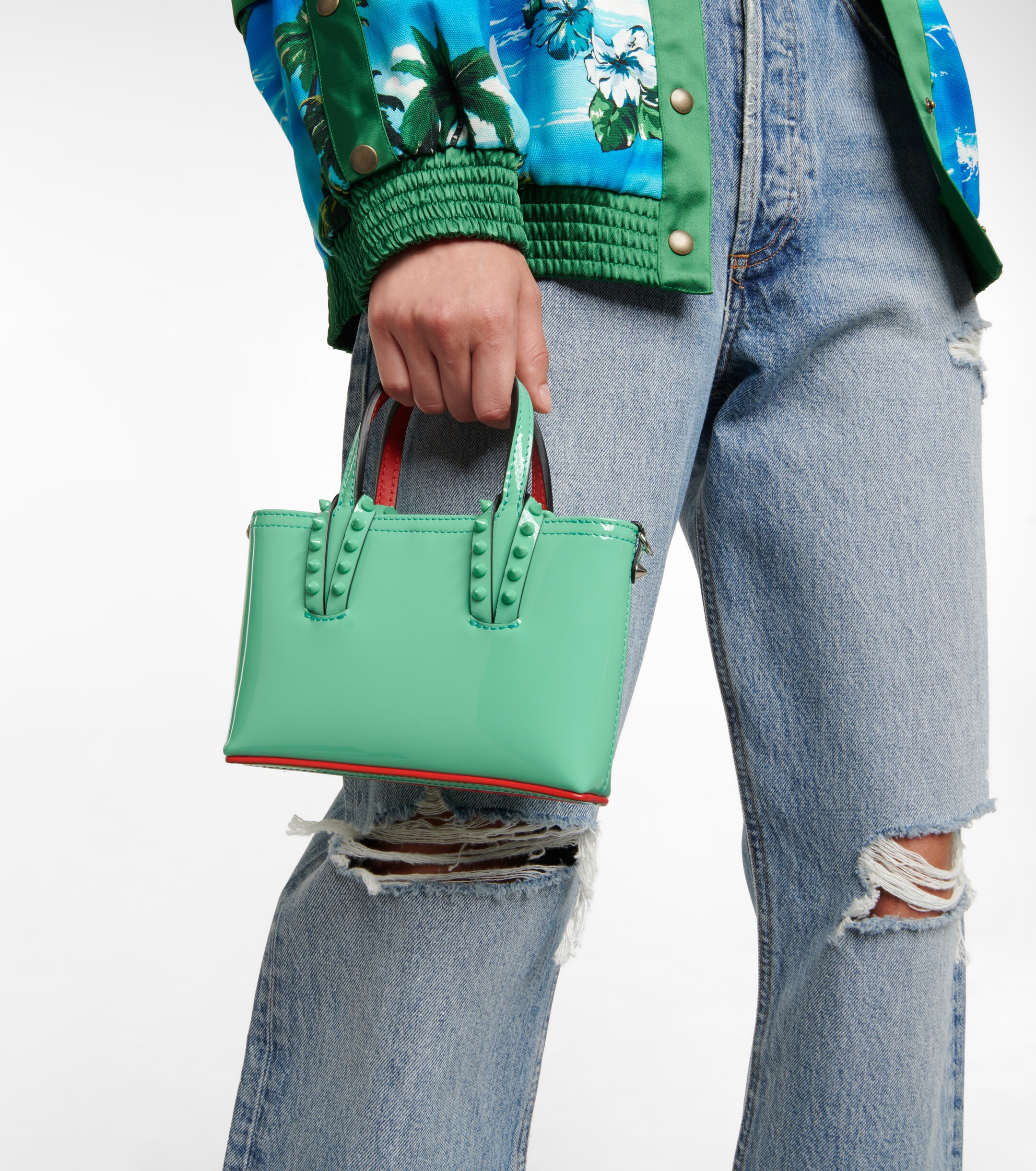 CHRISTIAN LOUBOUTIN Cabata Nano patent leather tote bag