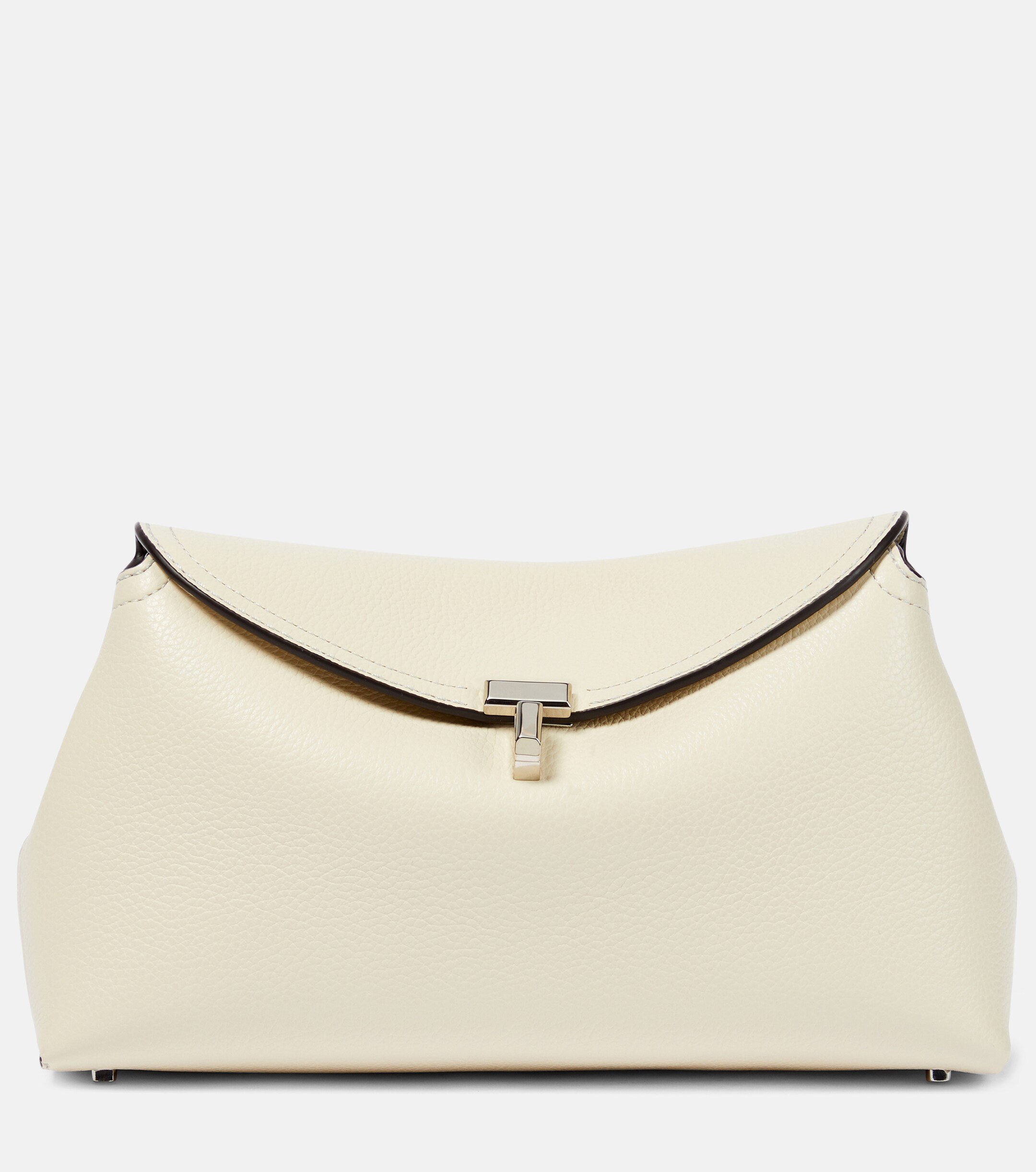 TOTEME T-Lock leather clutch