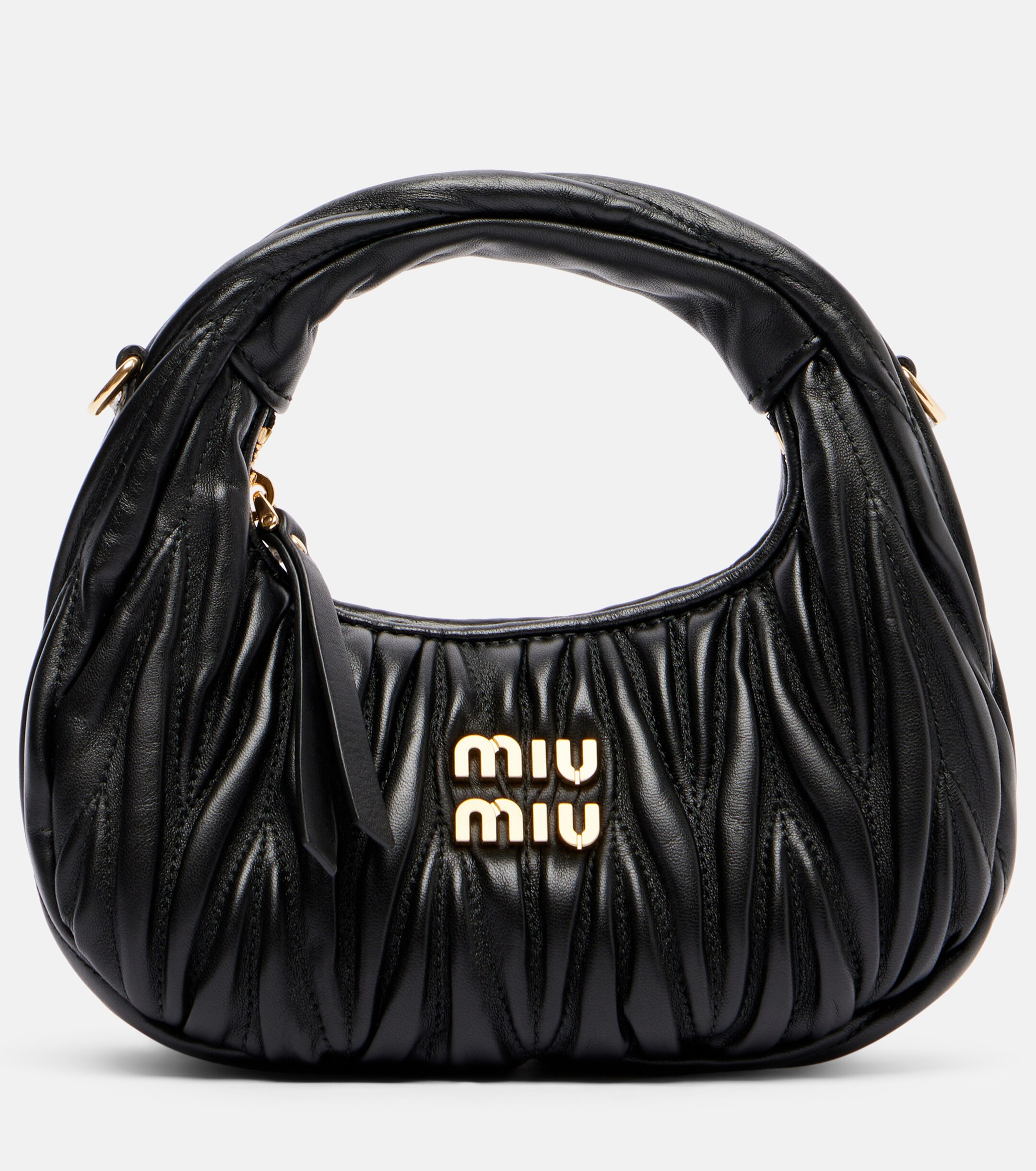 Miu Miu Wander Mini matelassé leather tote bag