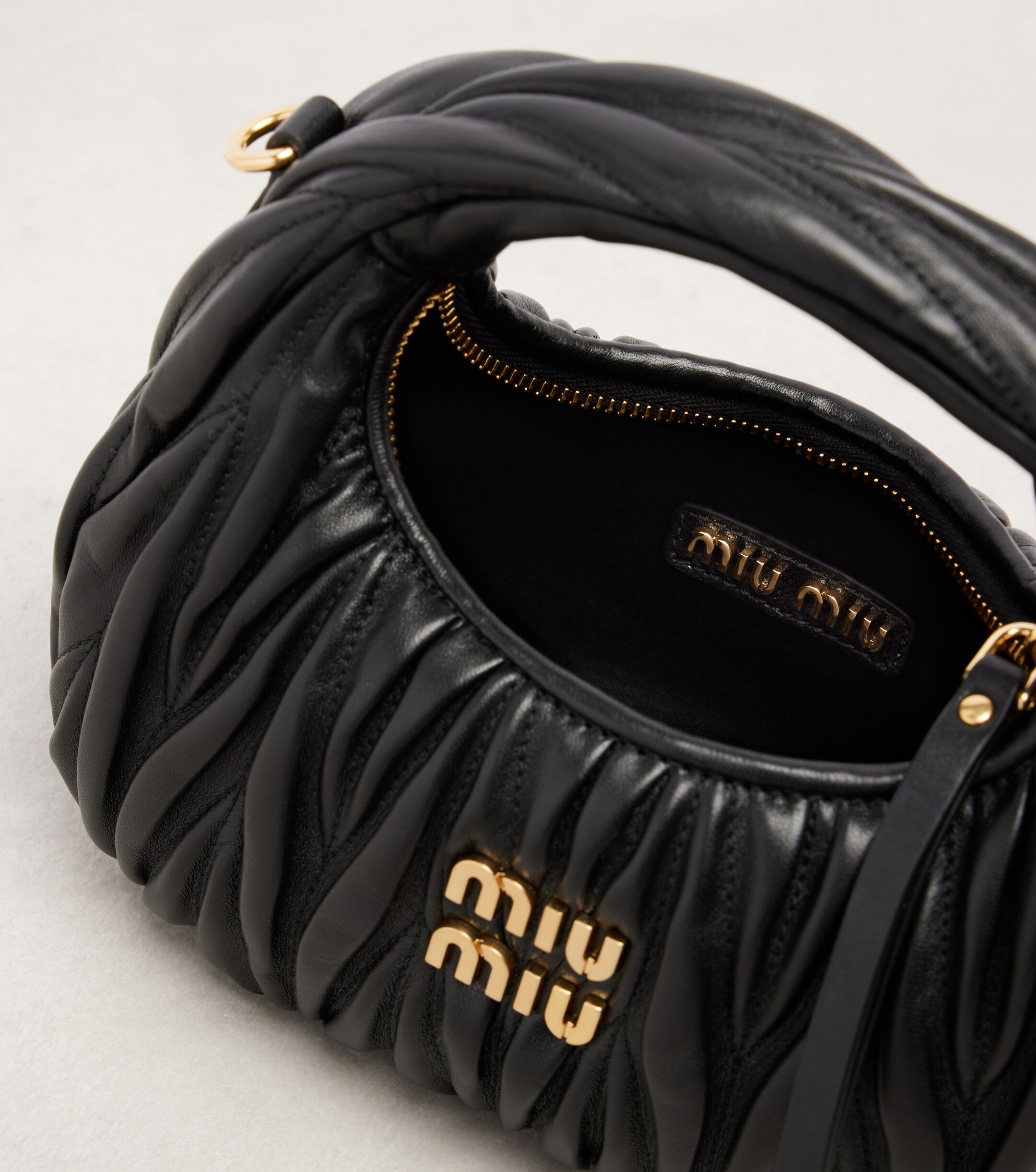 Miu Miu Wander Mini matelassé leather tote bag