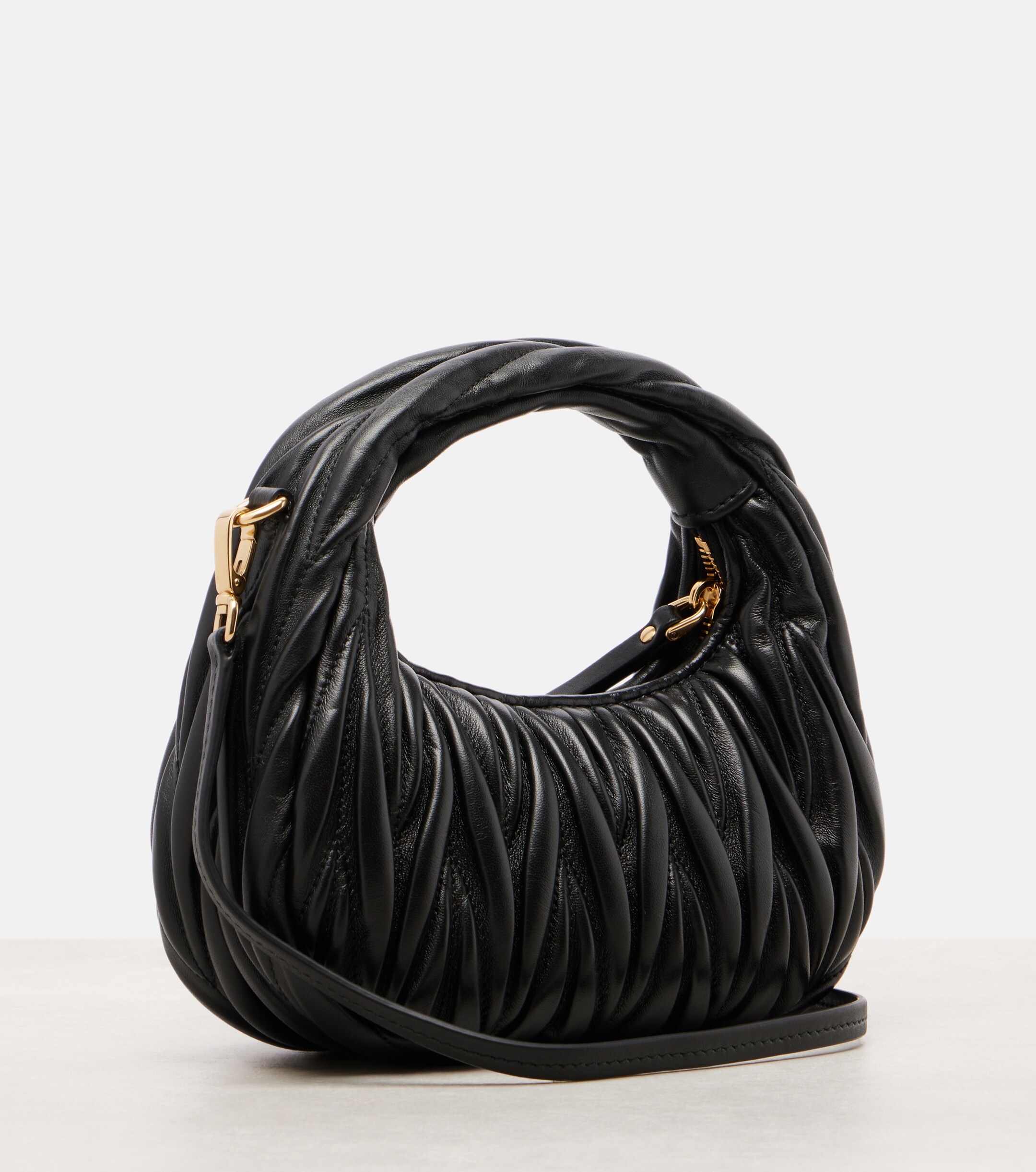 Miu Miu Wander Mini matelassé leather tote bag
