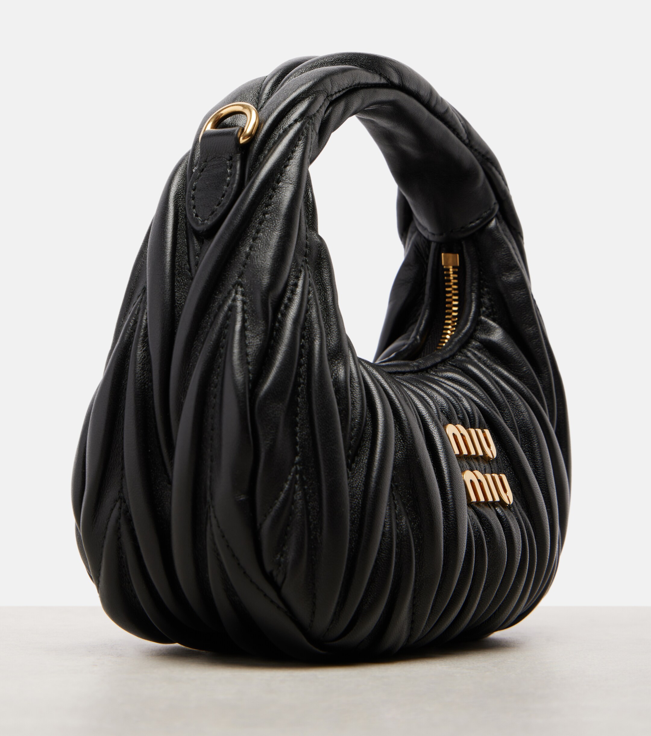Miu Miu Wander Mini matelassé leather tote bag