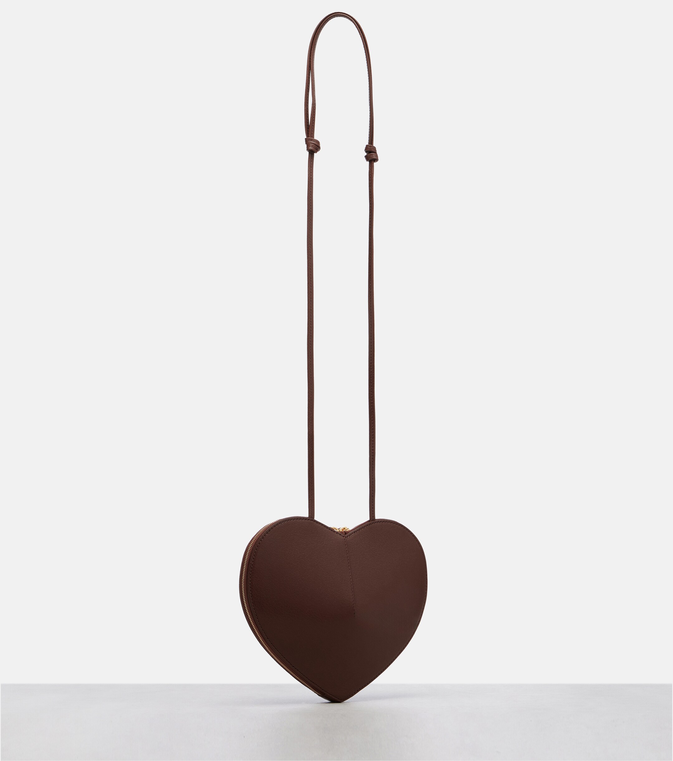 Alaïa Le Cœur Small leather and suede shoulder bag