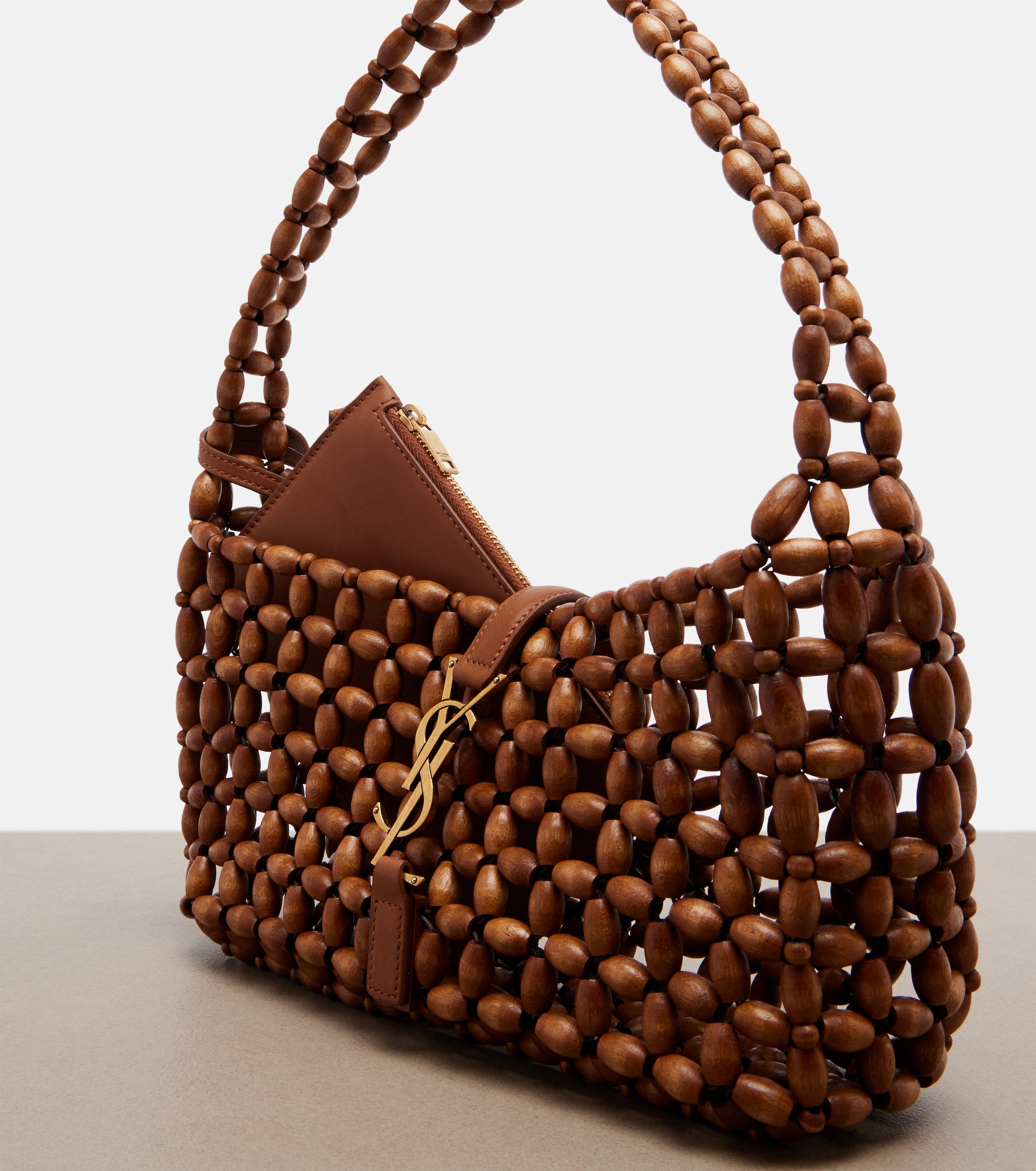 Saint Laurent Le 5 à 7 beaded shoulder bag