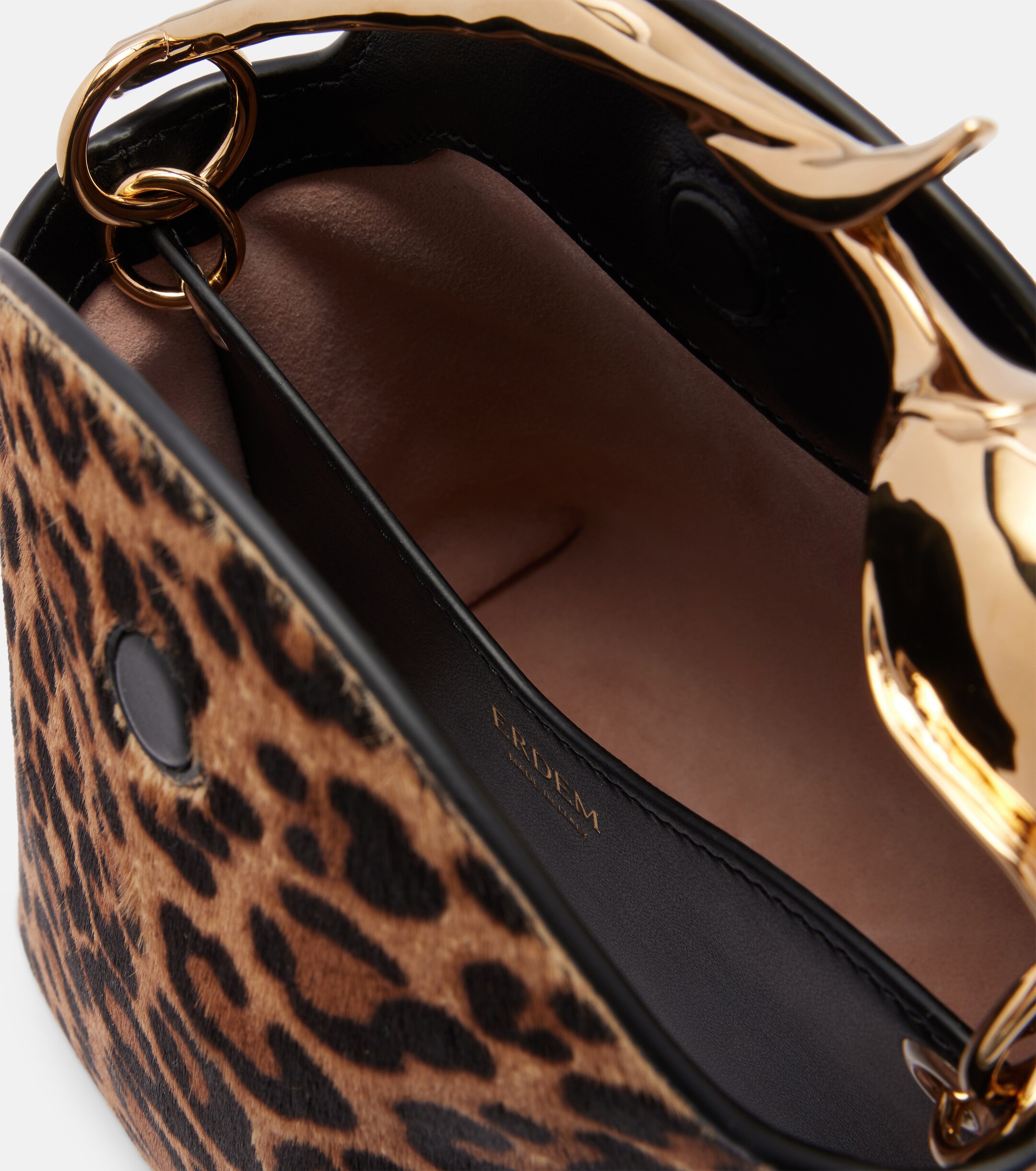 Erdem Bloom Mini calf hair top-handle bag