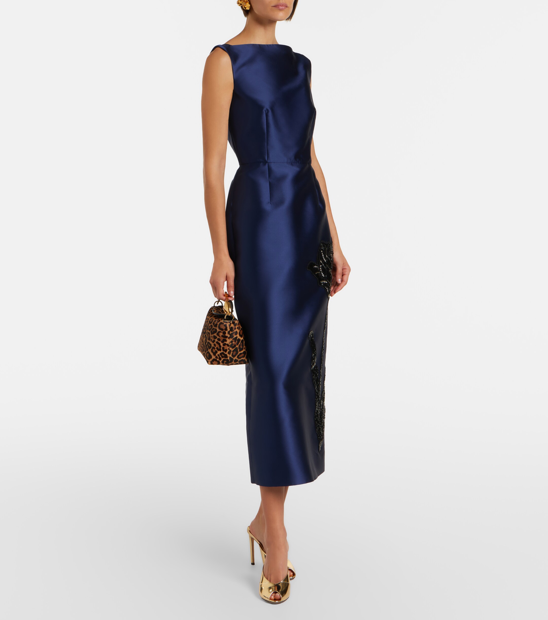 Erdem Bloom Mini calf hair top-handle bag