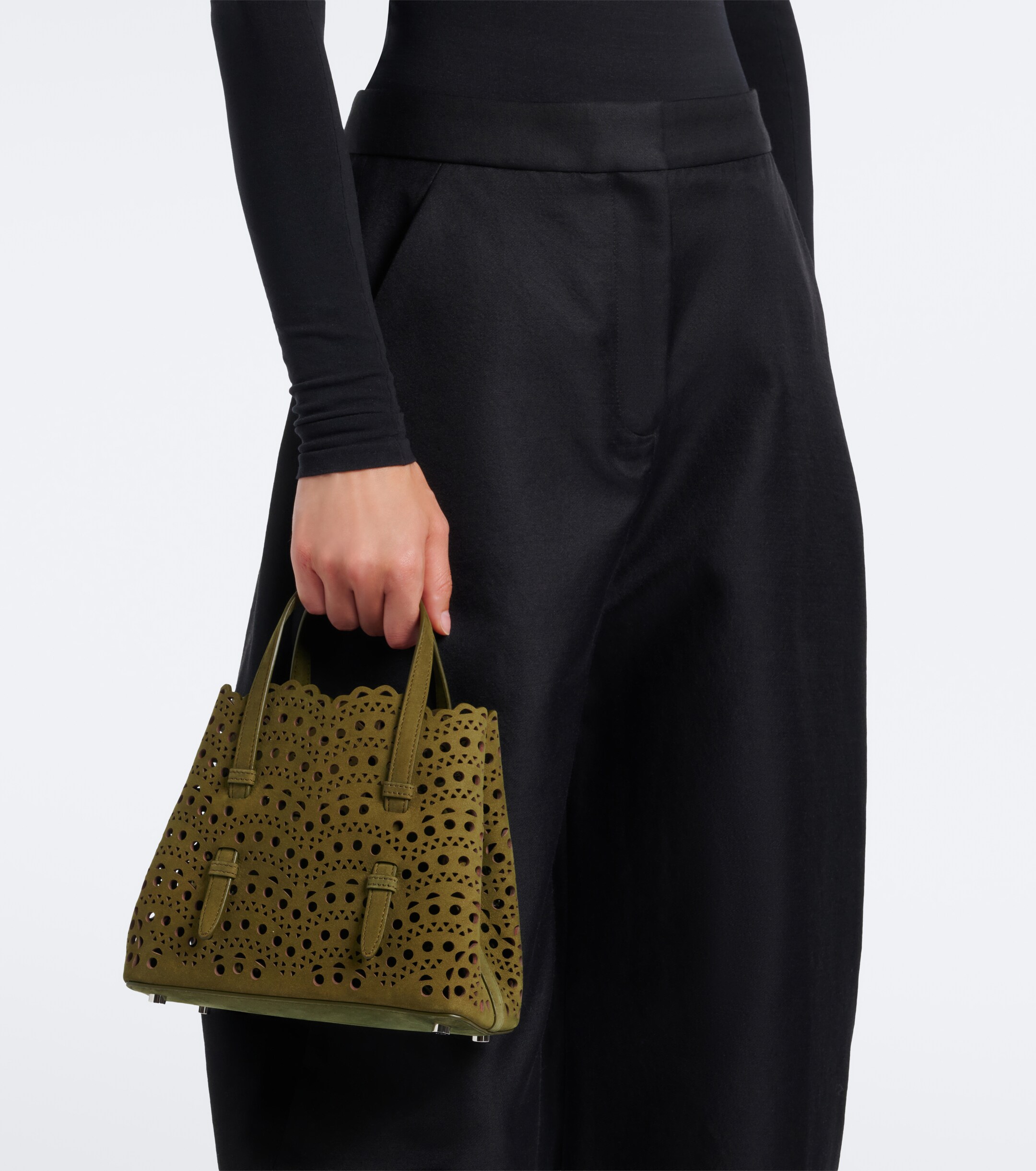 Alaïa Mina 20 Small leather top-handle bag