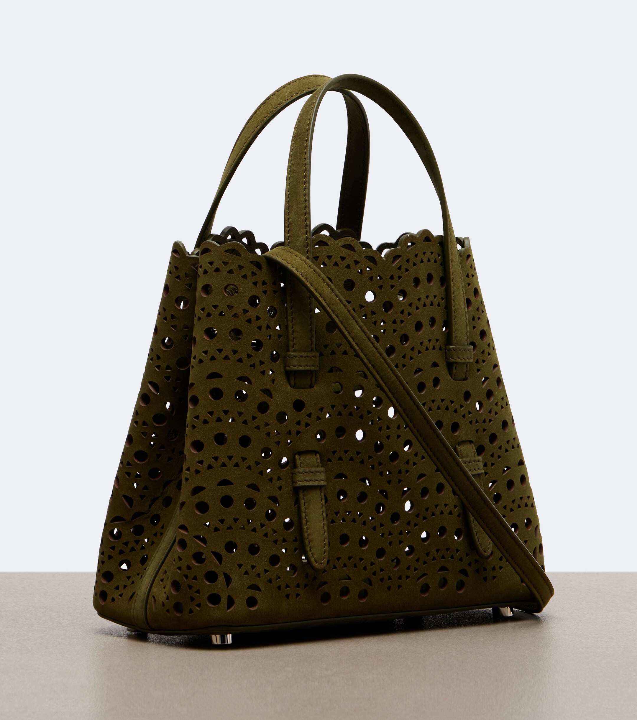 Alaïa Mina 20 Small leather top-handle bag