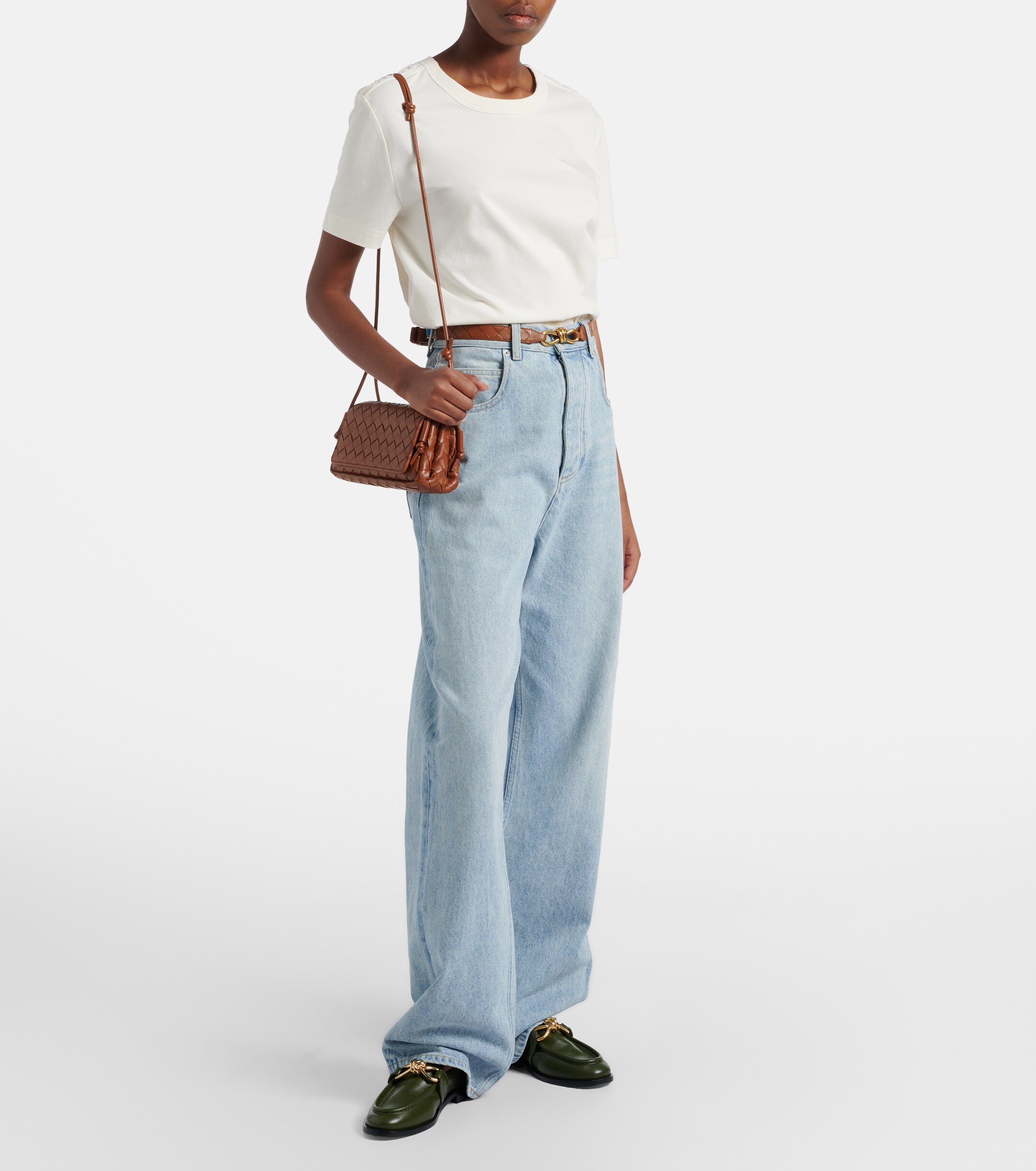 Bottega Veneta Notturno Intrecciato leather crossbody bag