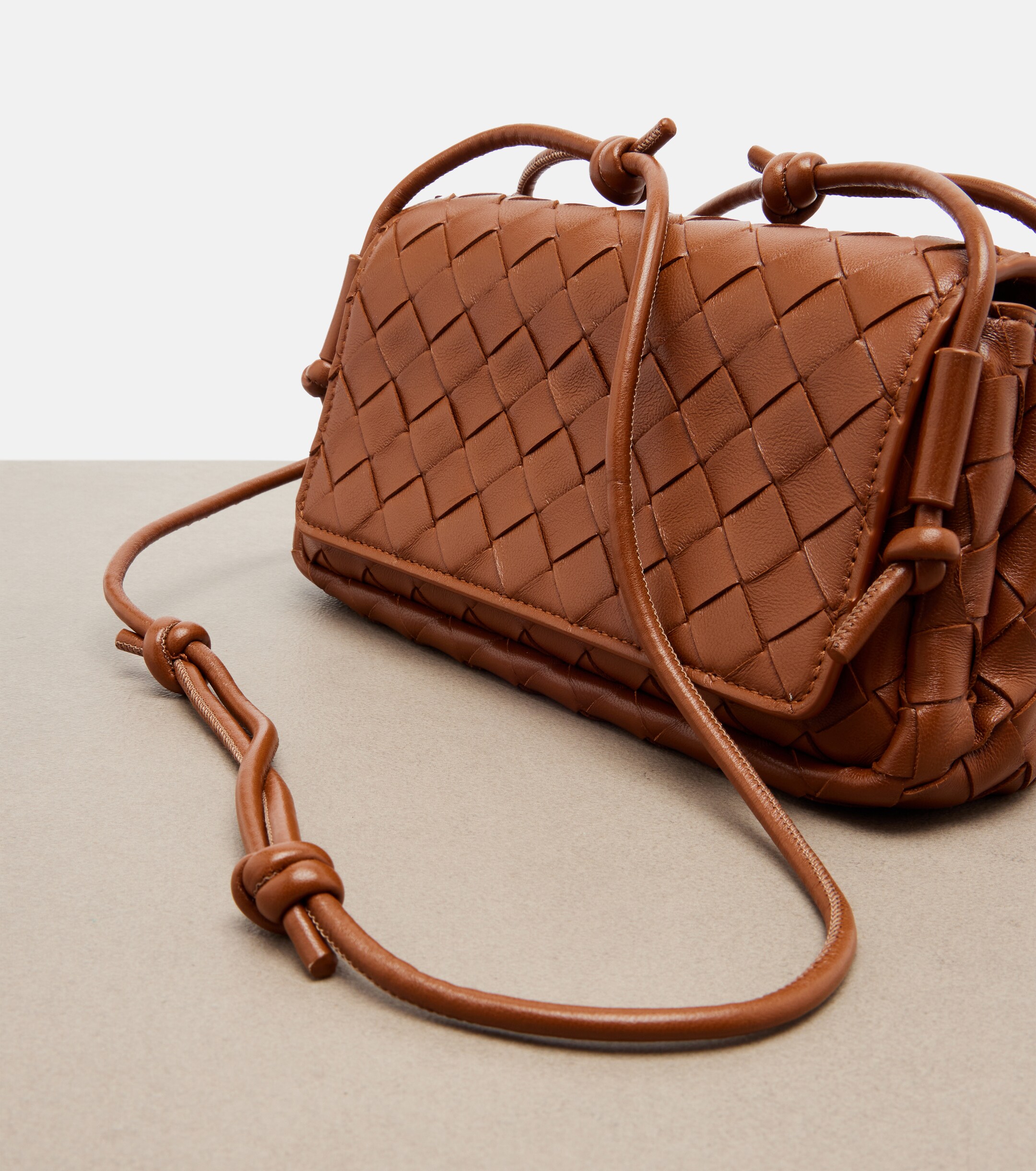 Bottega Veneta Notturno Intrecciato leather crossbody bag