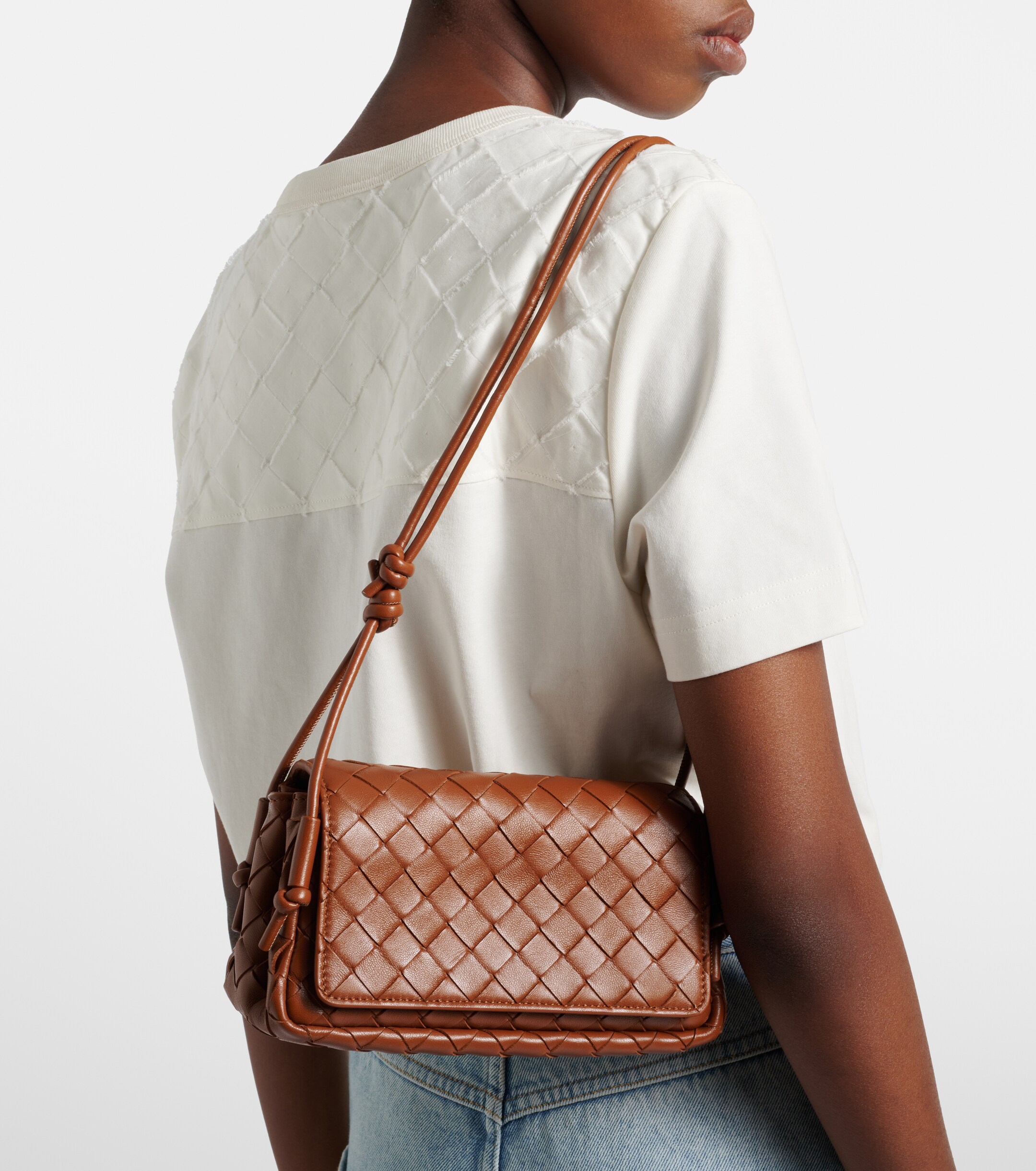 Bottega Veneta Notturno Intrecciato leather crossbody bag