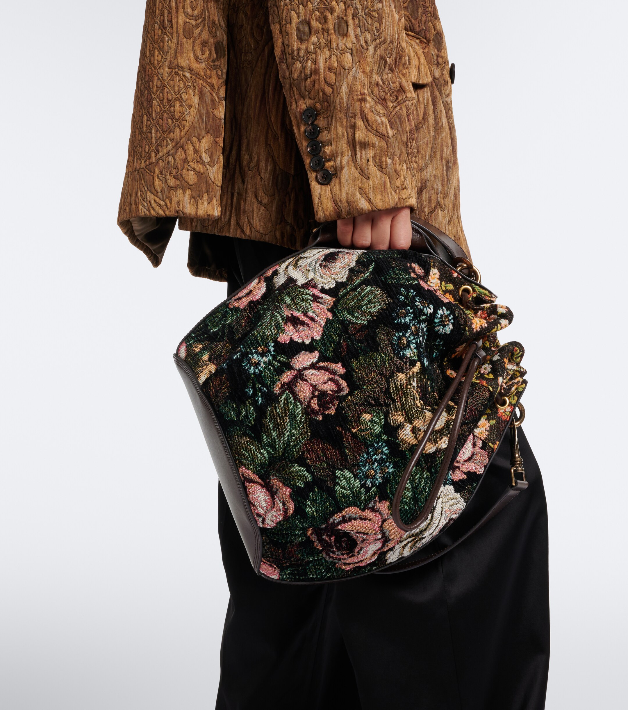 Dries Van Noten Dries Van Noten Medium floral bucket bag