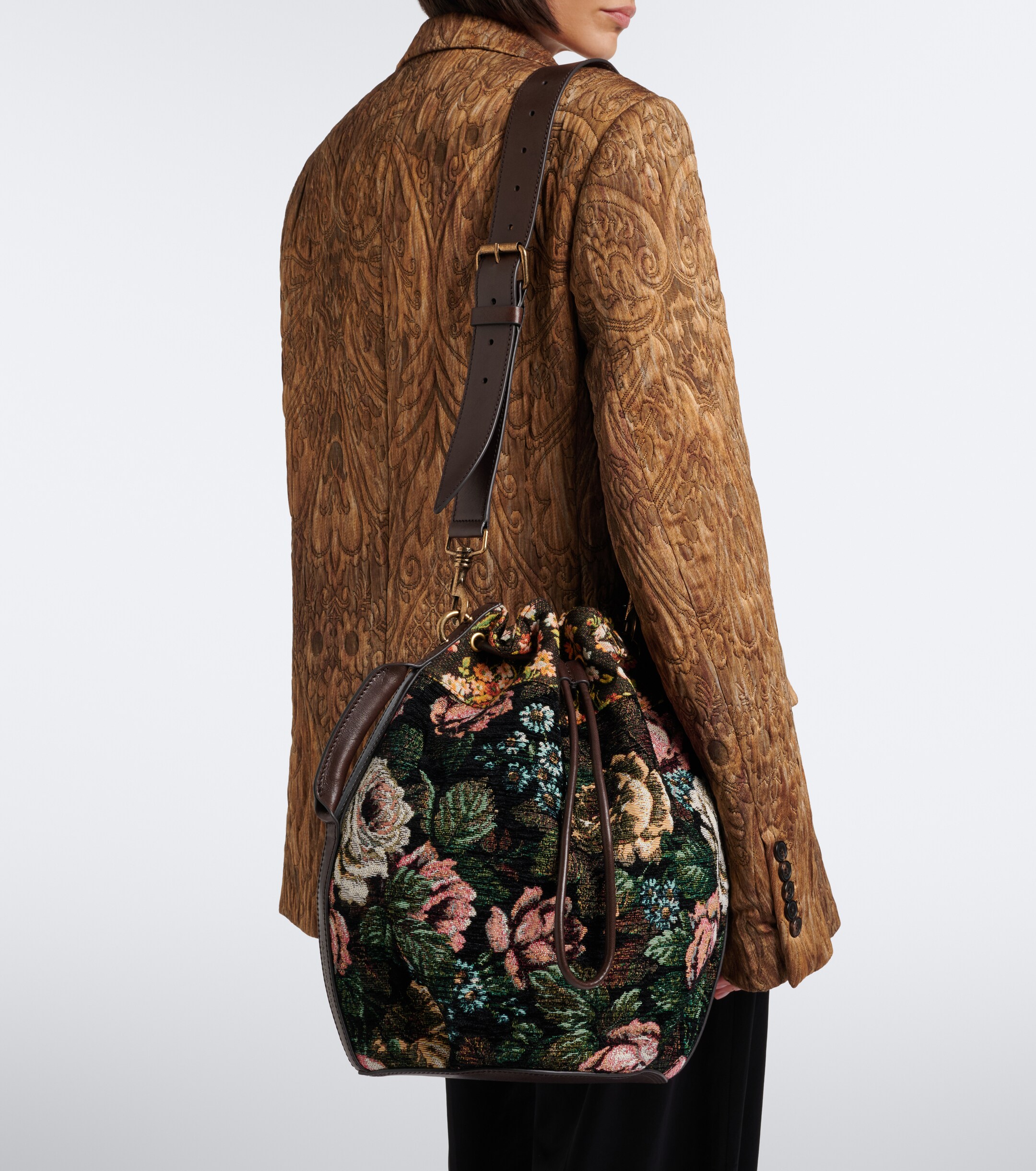 Dries Van Noten Dries Van Noten Medium floral bucket bag