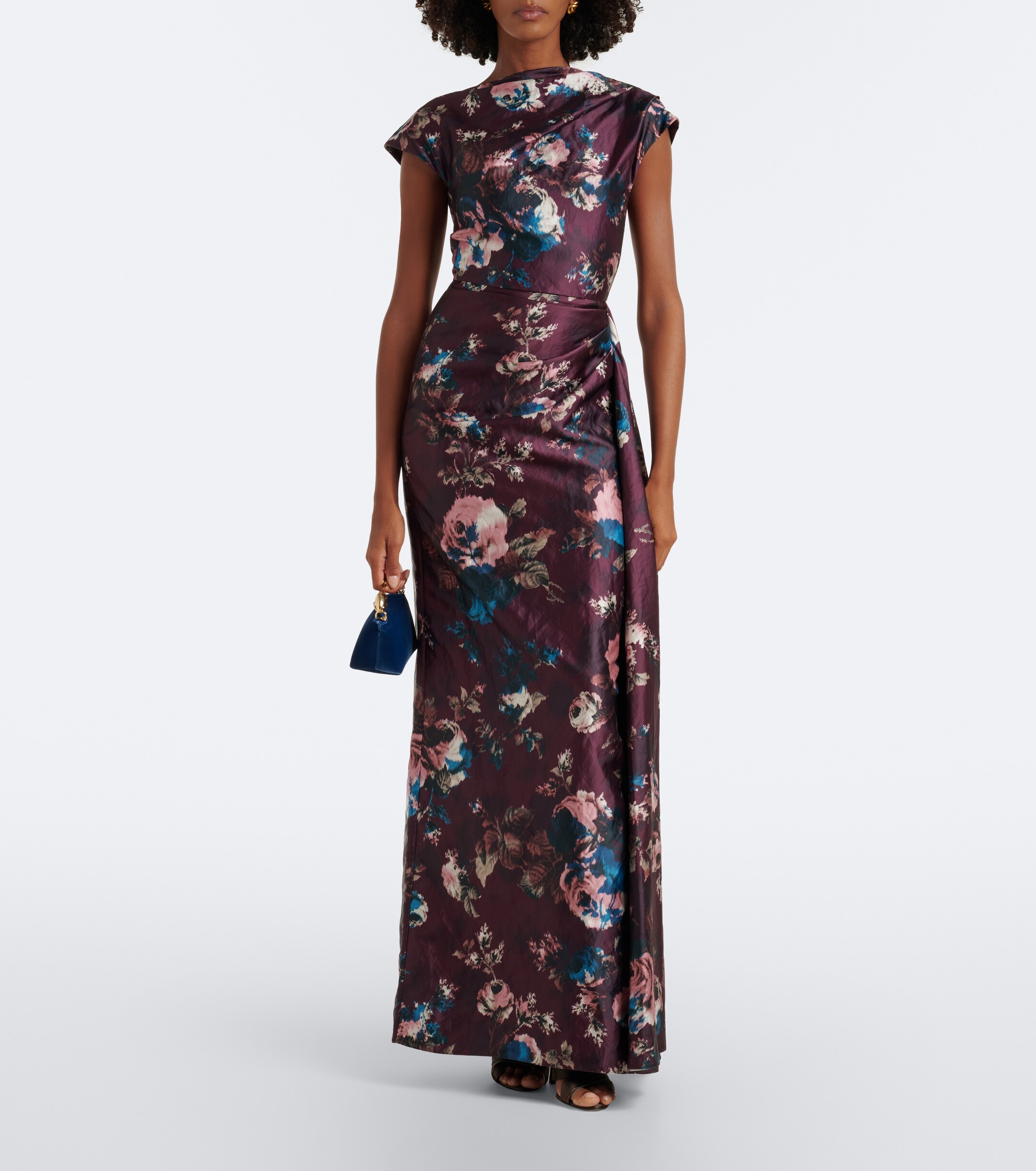 Erdem Erdem Bloom Micro velvet top-handle bag