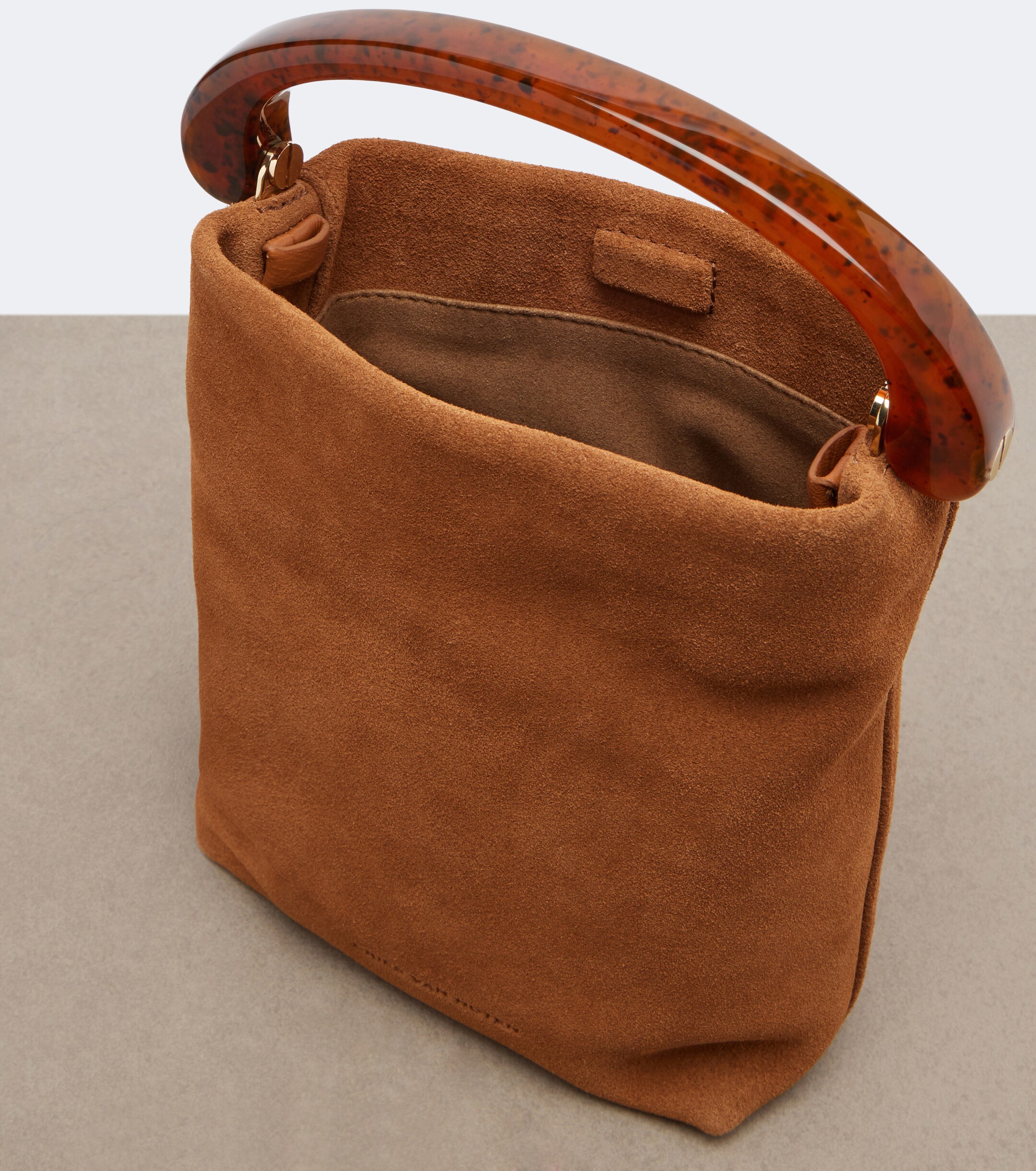 Dries Van Noten Crisp Mini suede top-handle bag