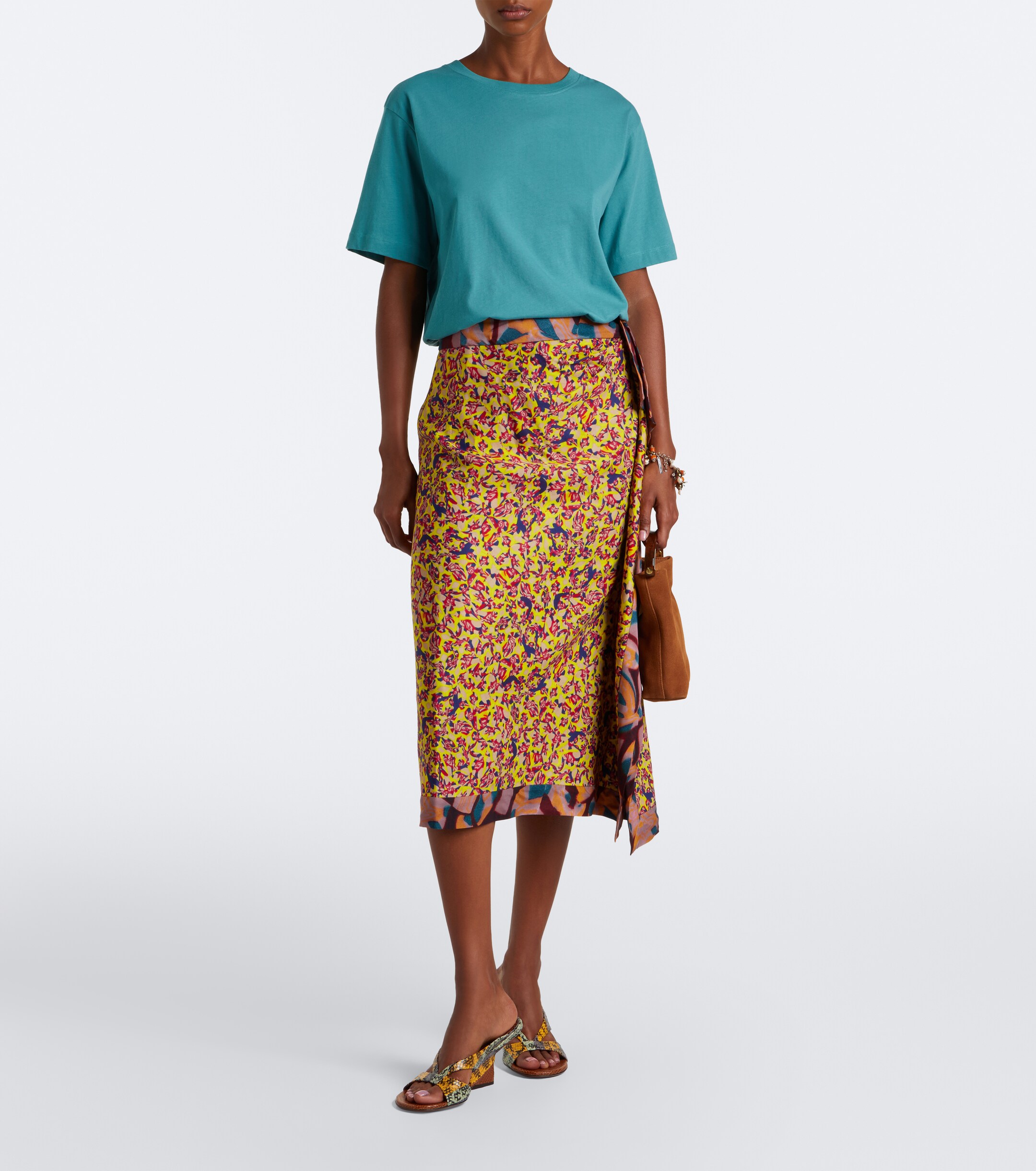 Dries Van Noten Crisp Mini suede top-handle bag