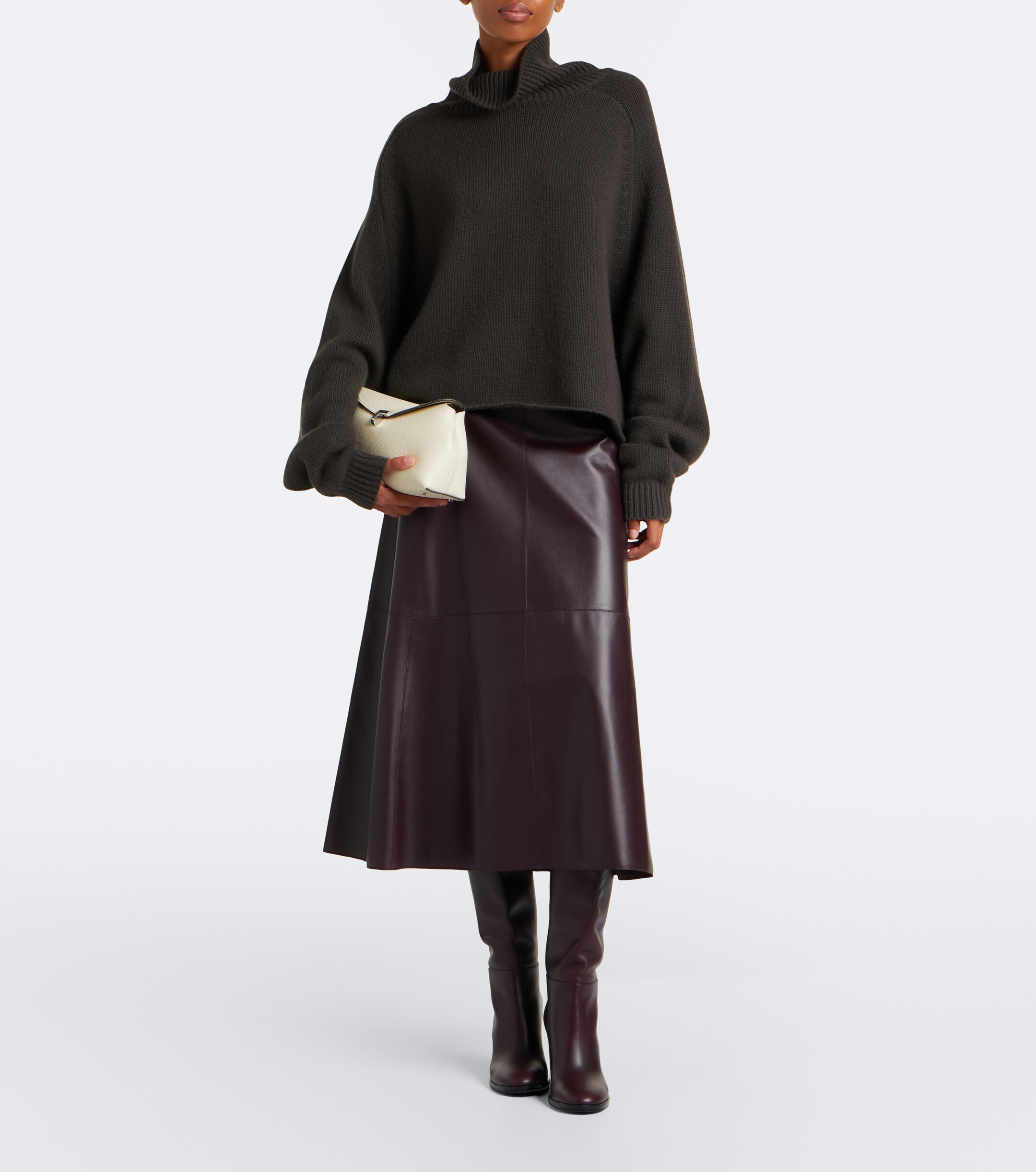 JOSEPH Joseph Helius leather midi skirt