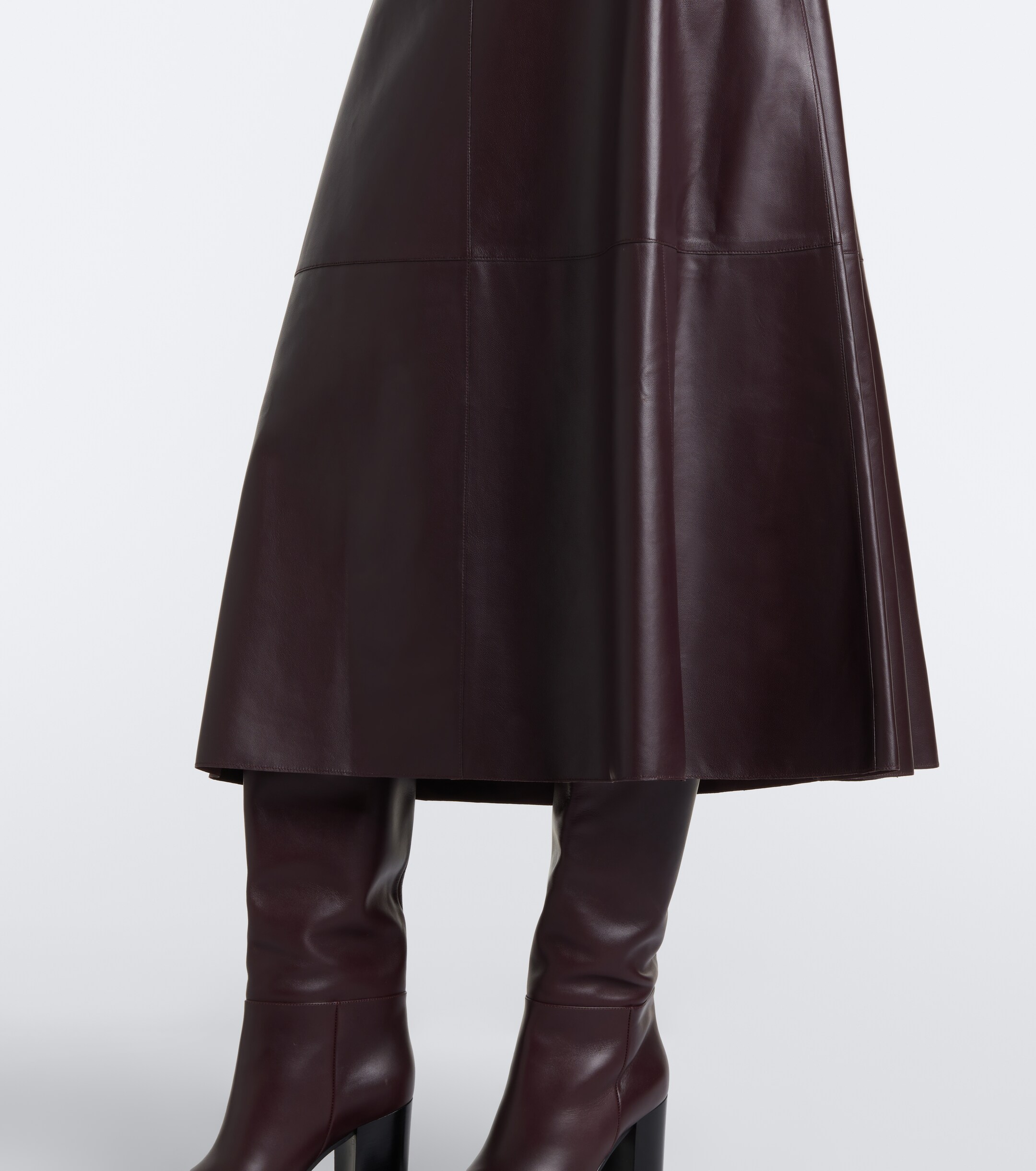 JOSEPH Joseph Helius leather midi skirt