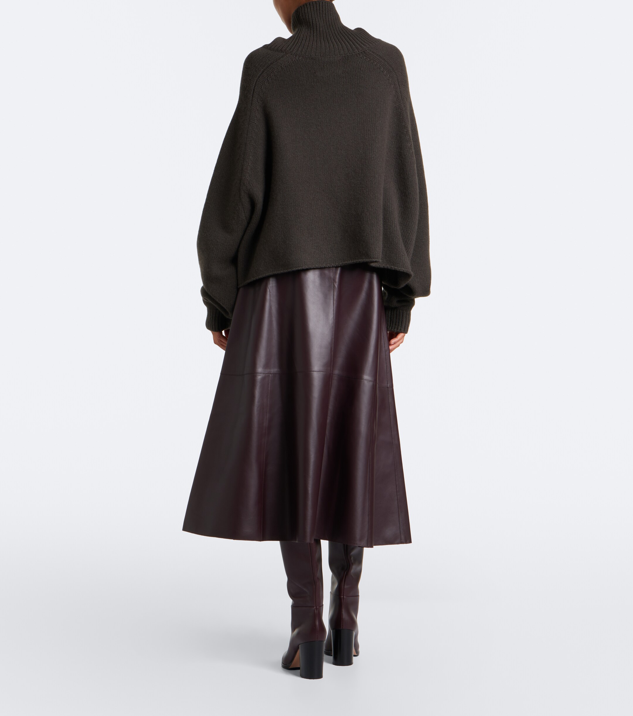 JOSEPH Joseph Helius leather midi skirt