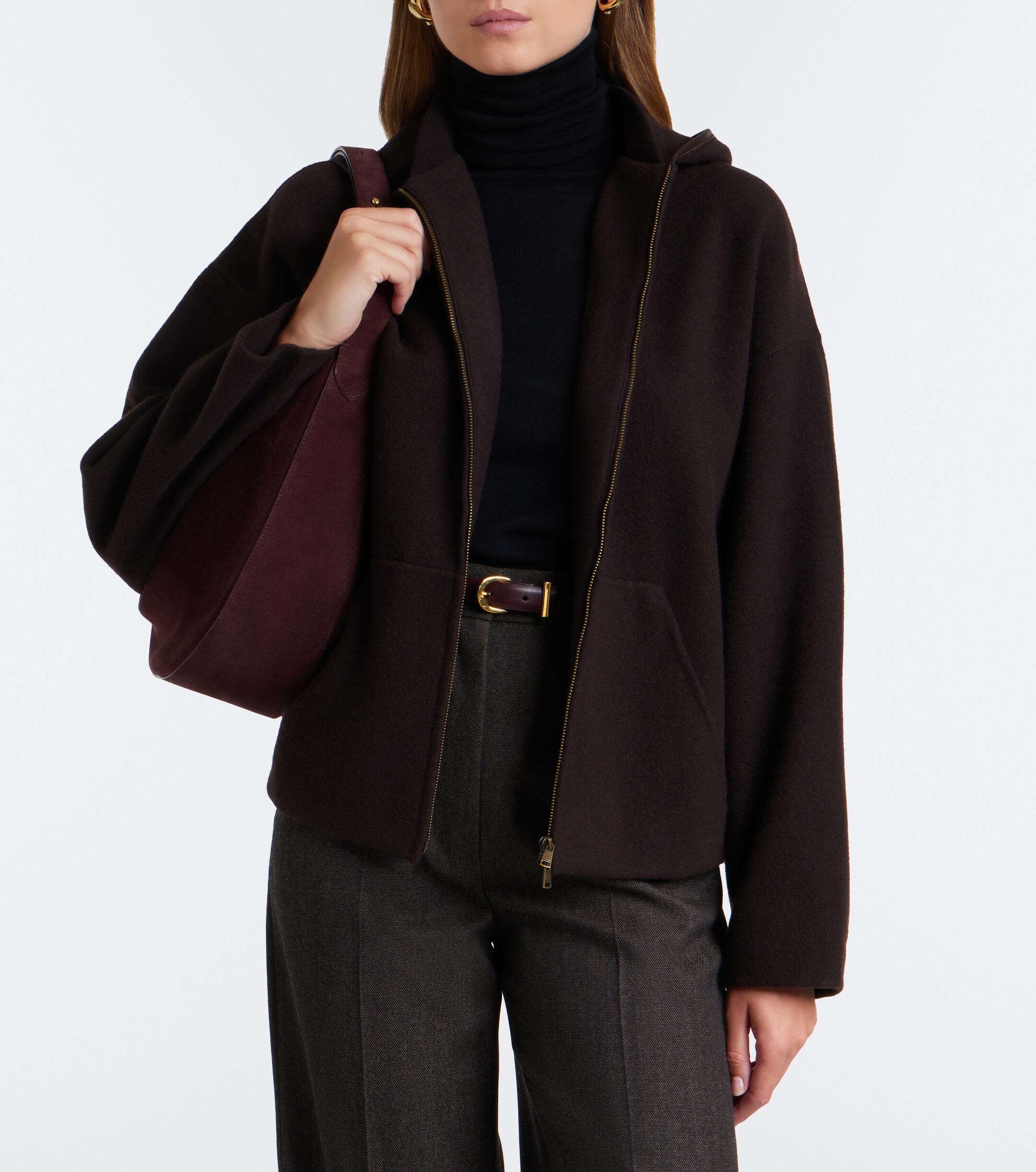 Max Mara Max Mara Wool and cashmere-blend hoodie