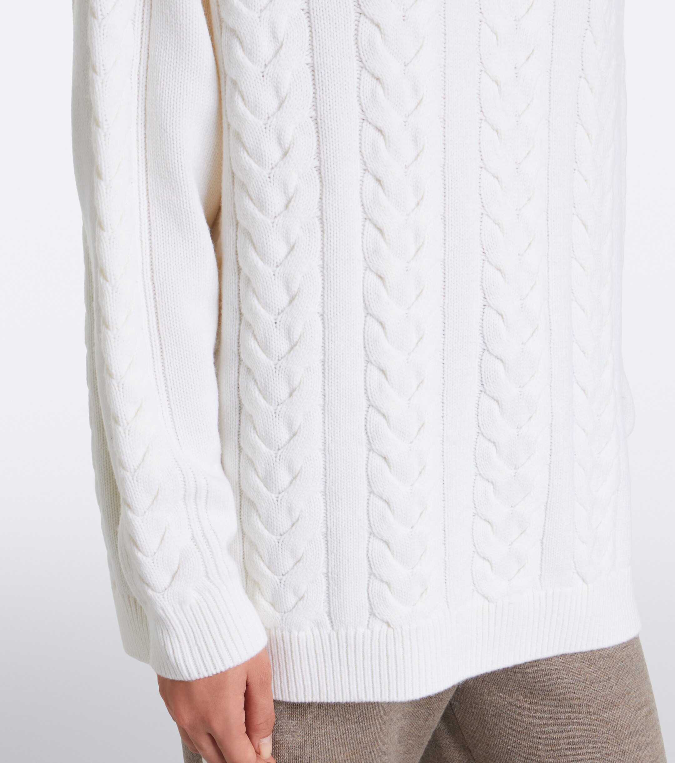 FUSALP Fusalp Elwena cable-knit wool and cashmere sweater