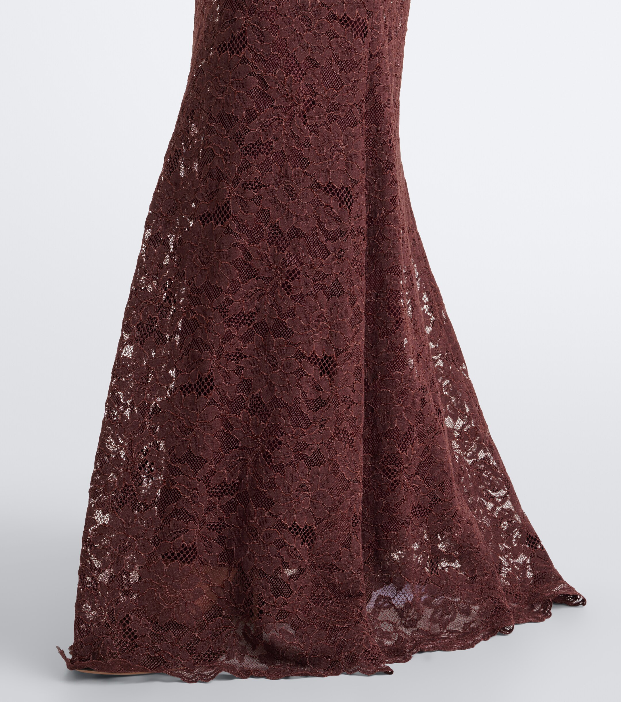 DE LA VALI De La Vali Solina scarf-detail cotton-blend lace gown
