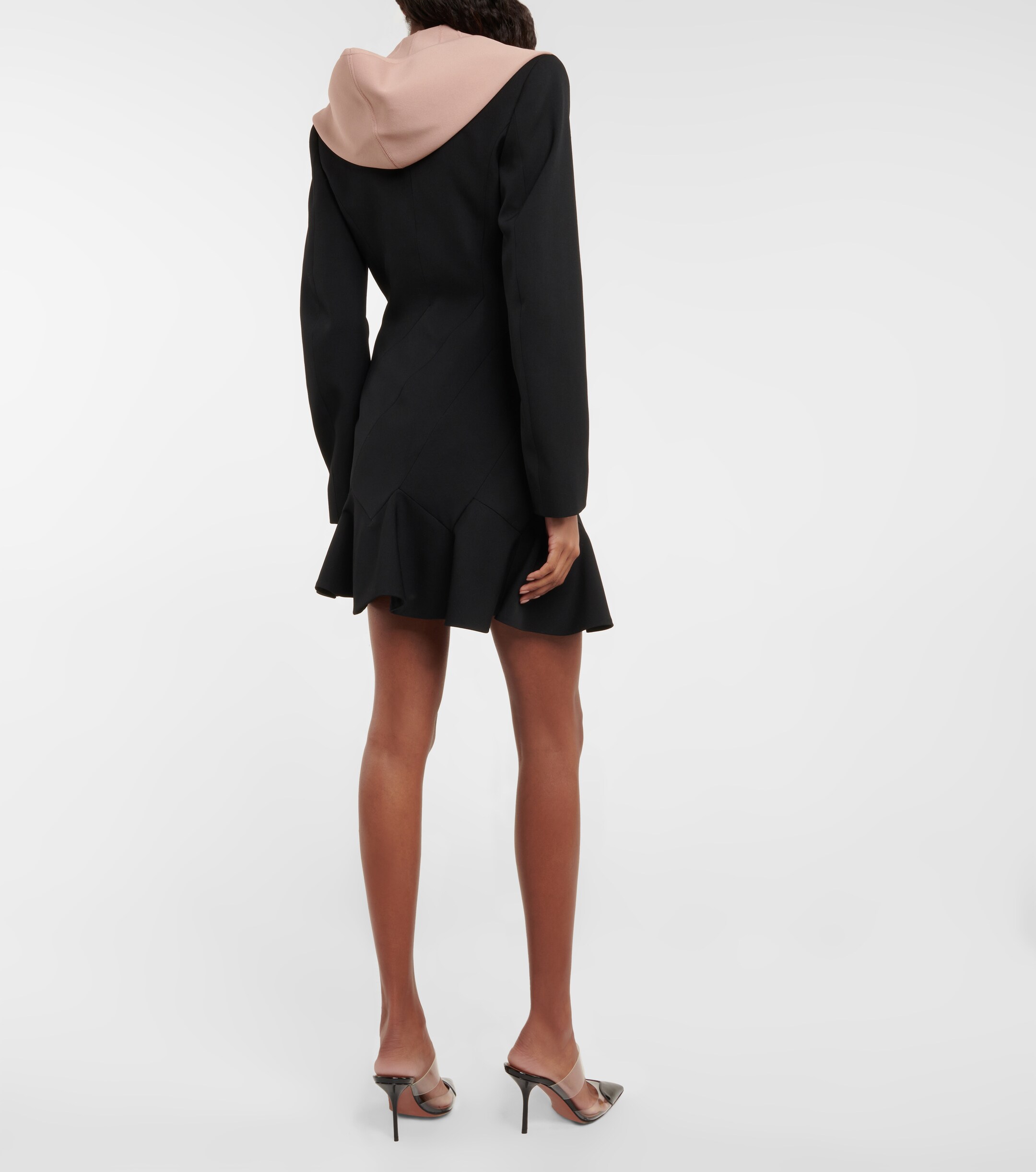 Alaïa Hooded virgin wool minidress