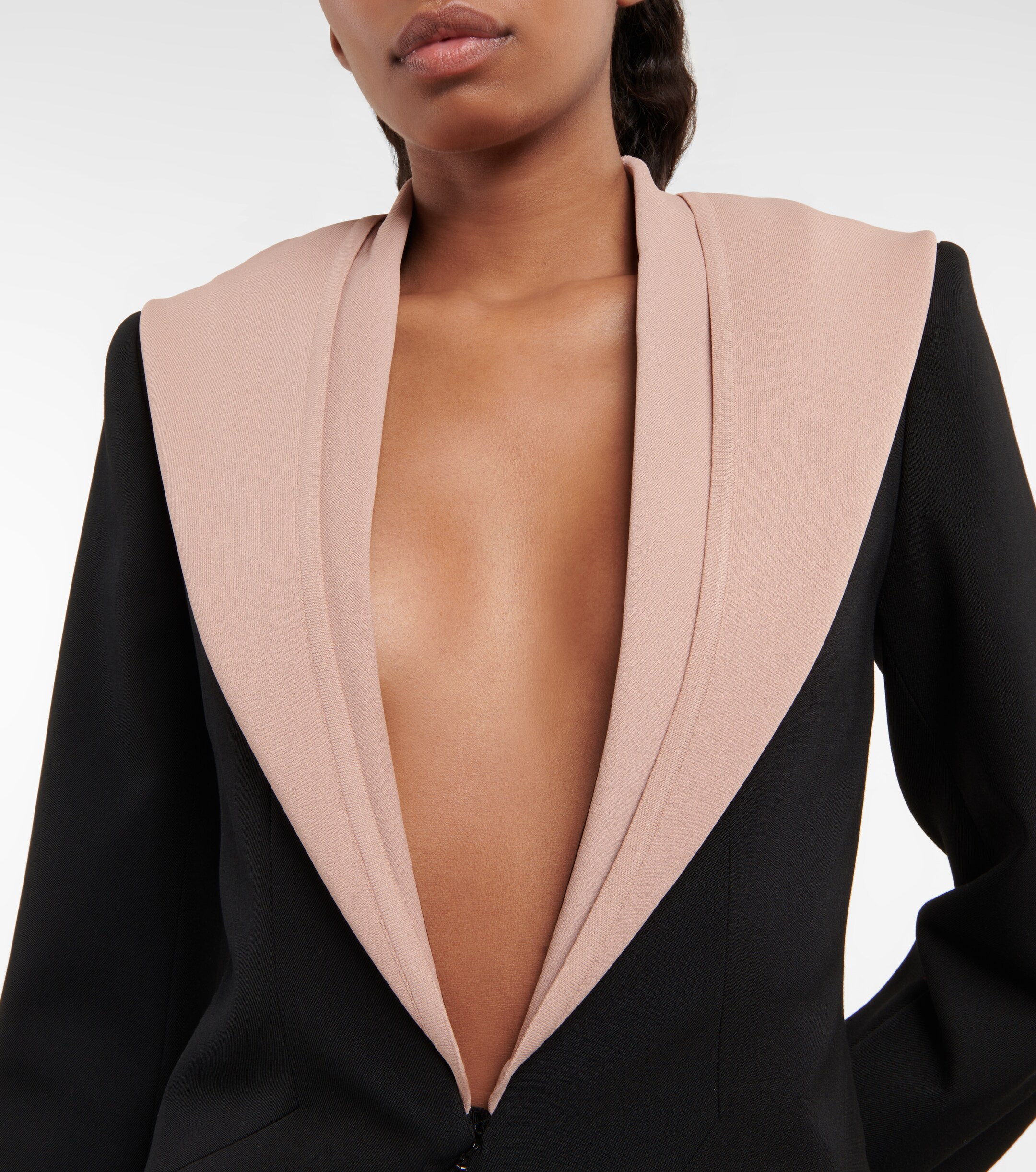 Alaïa Hooded virgin wool minidress