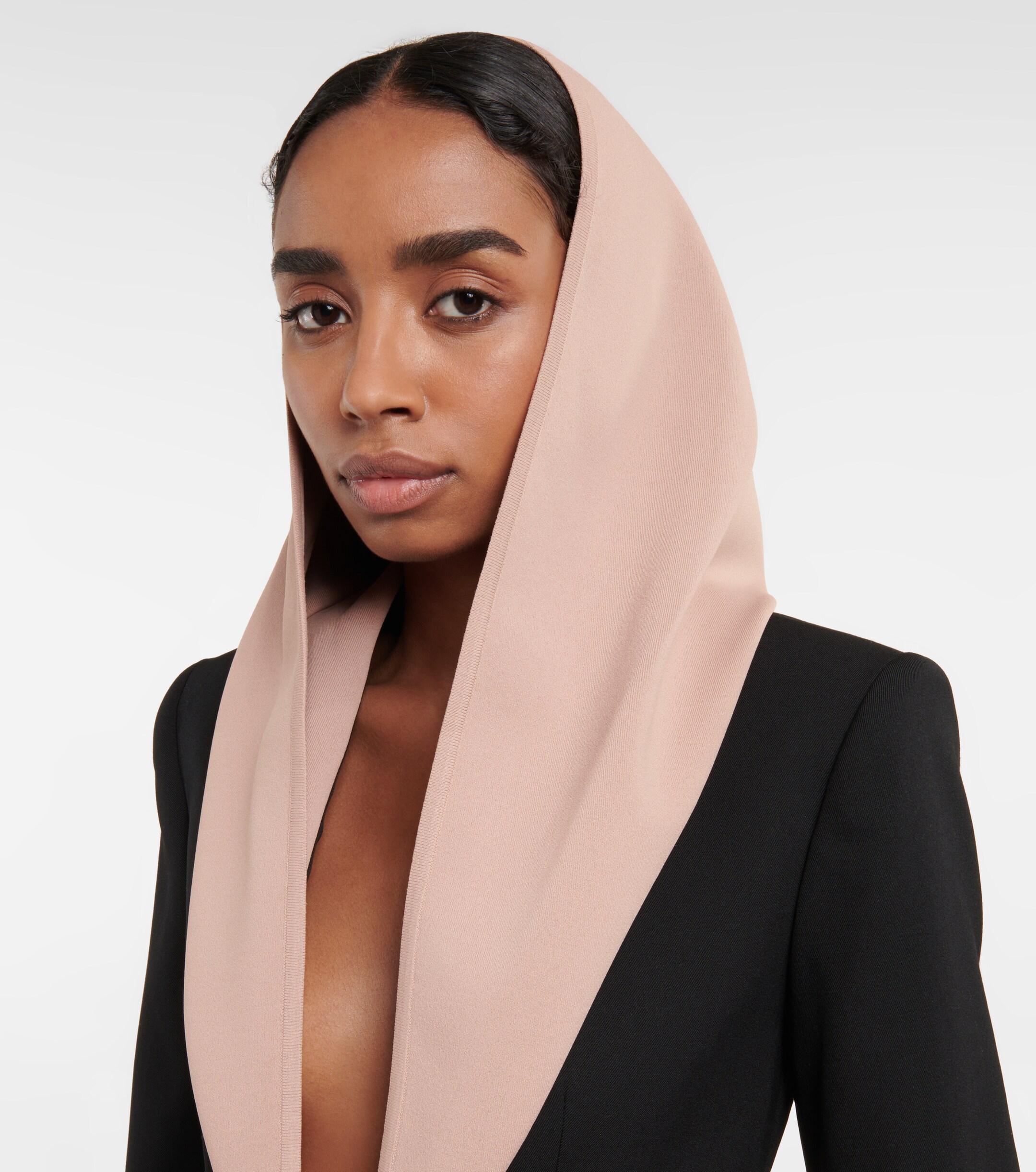 Alaïa Hooded virgin wool minidress