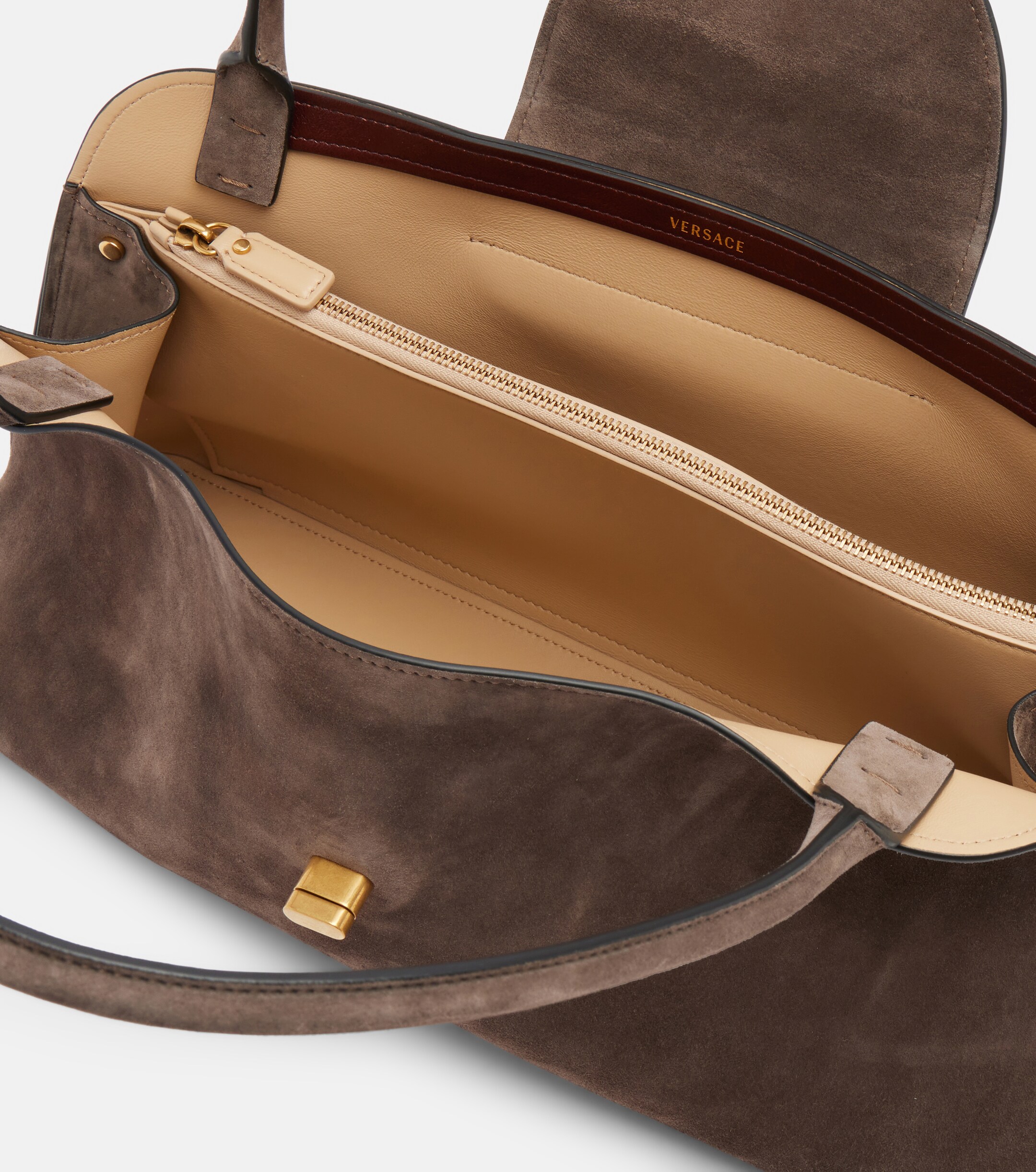 Versace Vivian suede shoulder bag