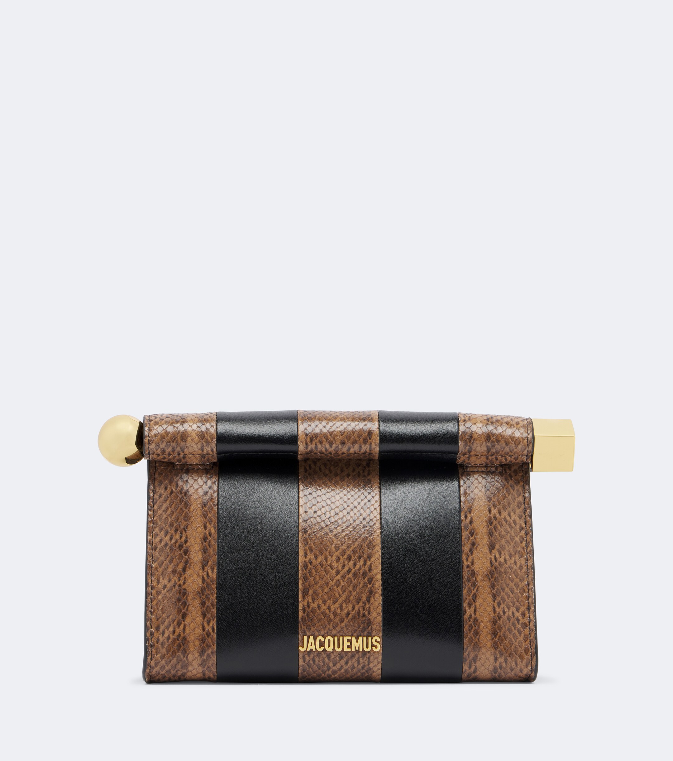 Jacquemus Jacquemus Rond Carré snake-effect leather clutch