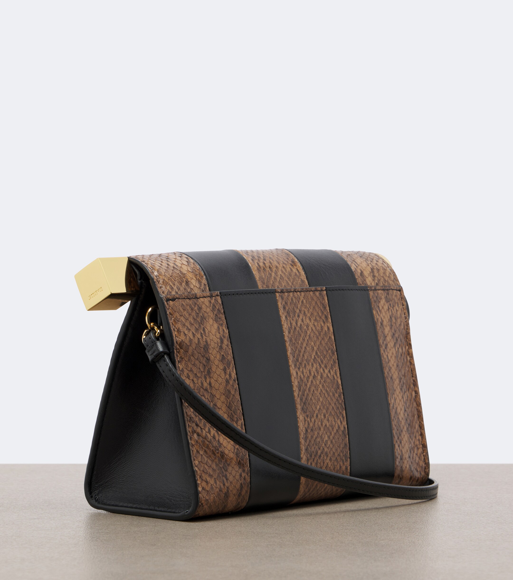 Jacquemus Jacquemus Rond Carré snake-effect leather clutch