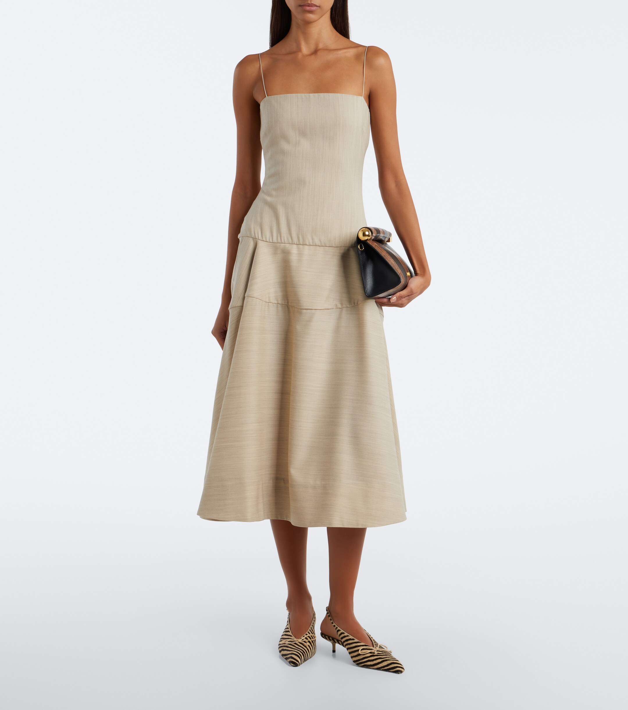 Jacquemus Jacquemus Rond Carré snake-effect leather clutch