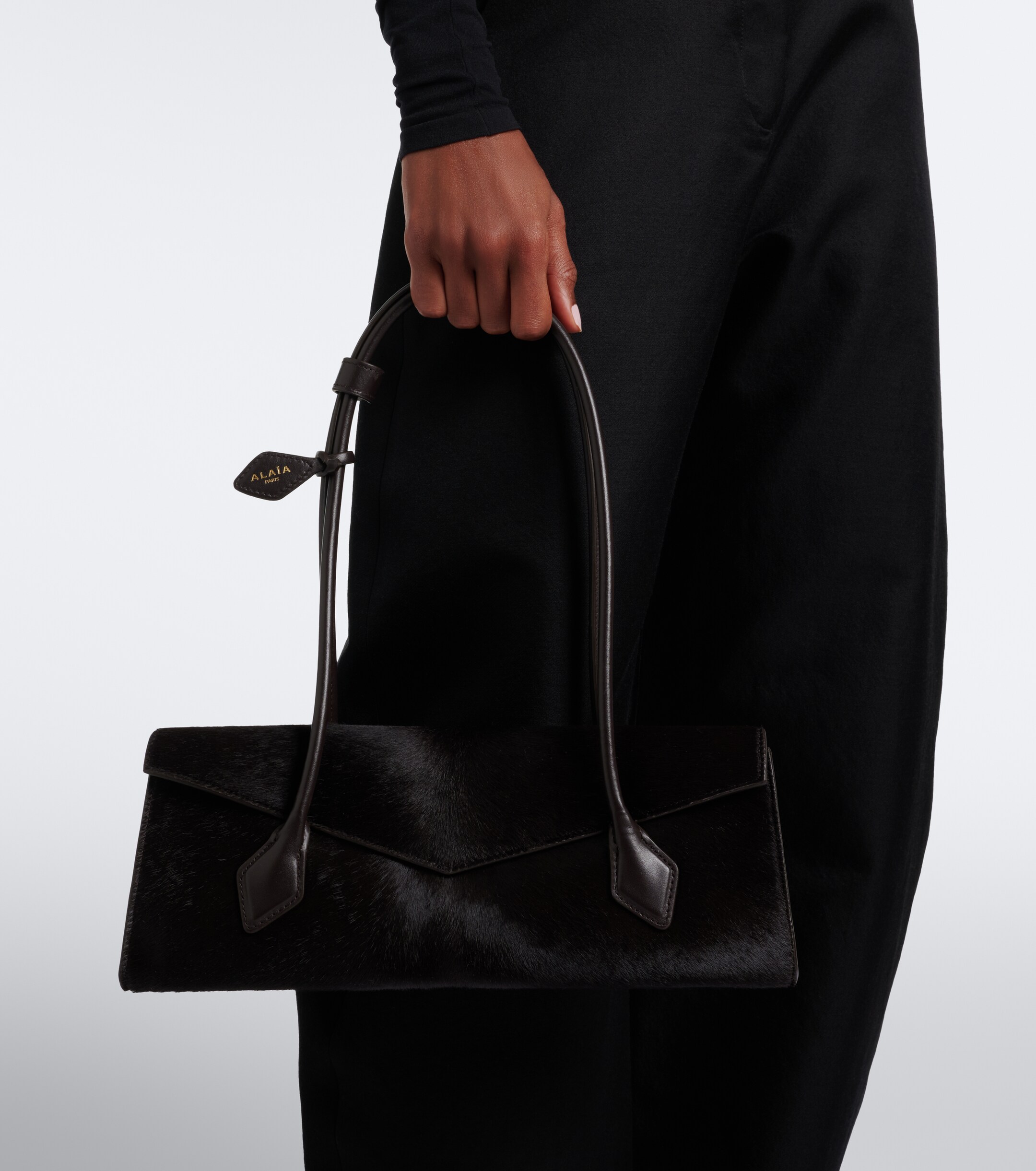 Alaïa Le Teckel Medium calf hair shoulder bag