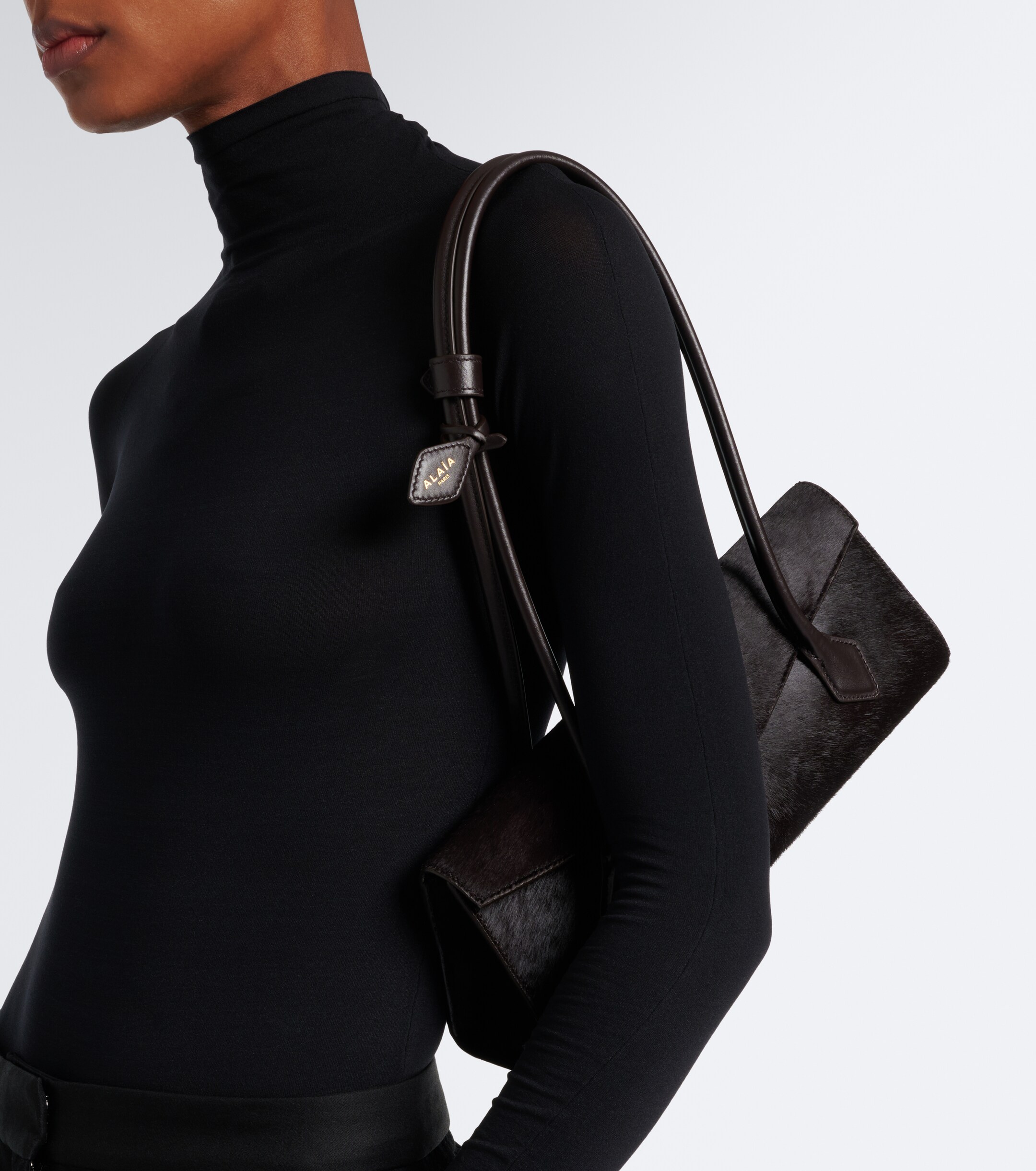 Alaïa Le Teckel Medium calf hair shoulder bag