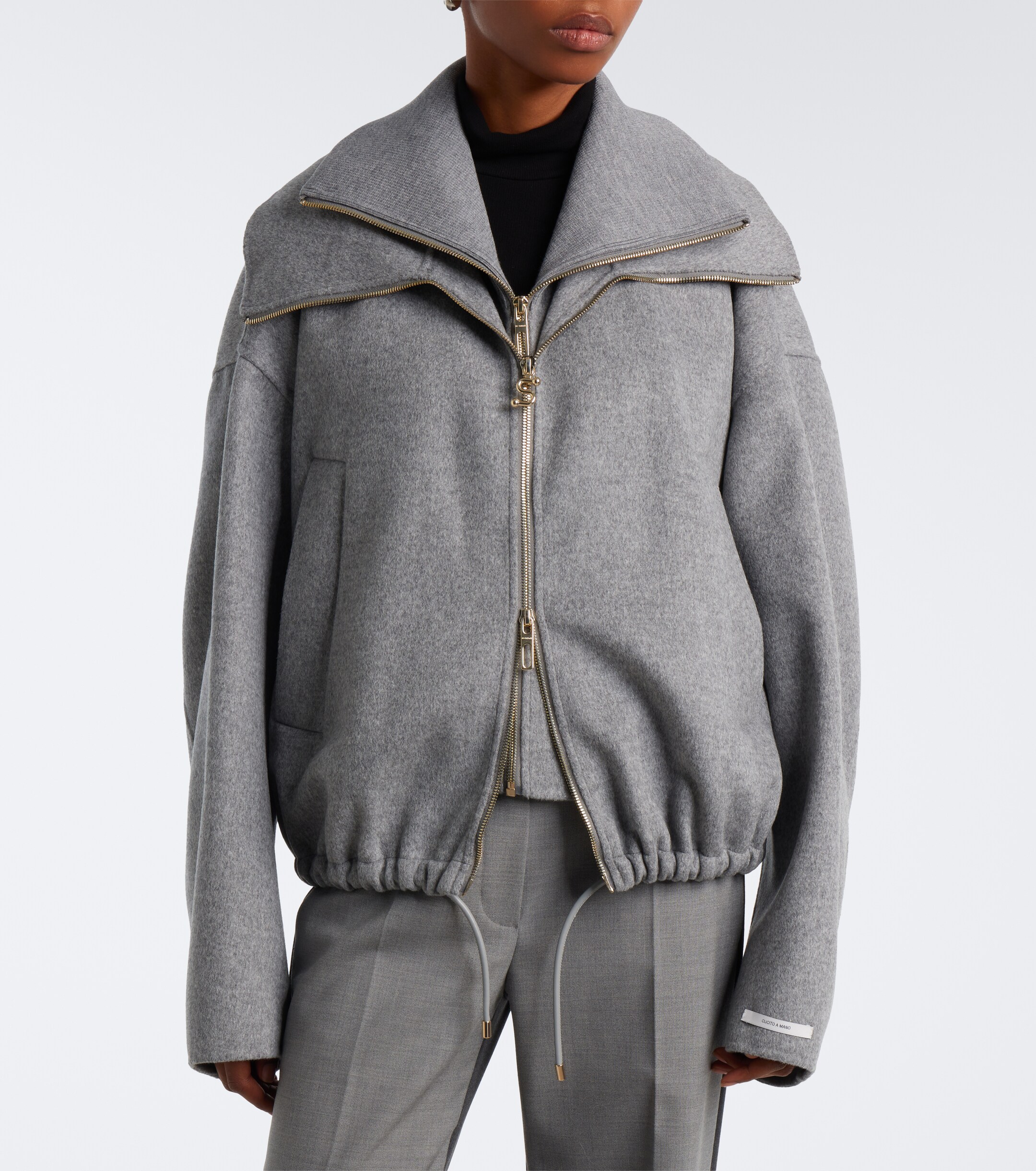 Sportmax Sportmax Oversized virgin wool blouson jacket